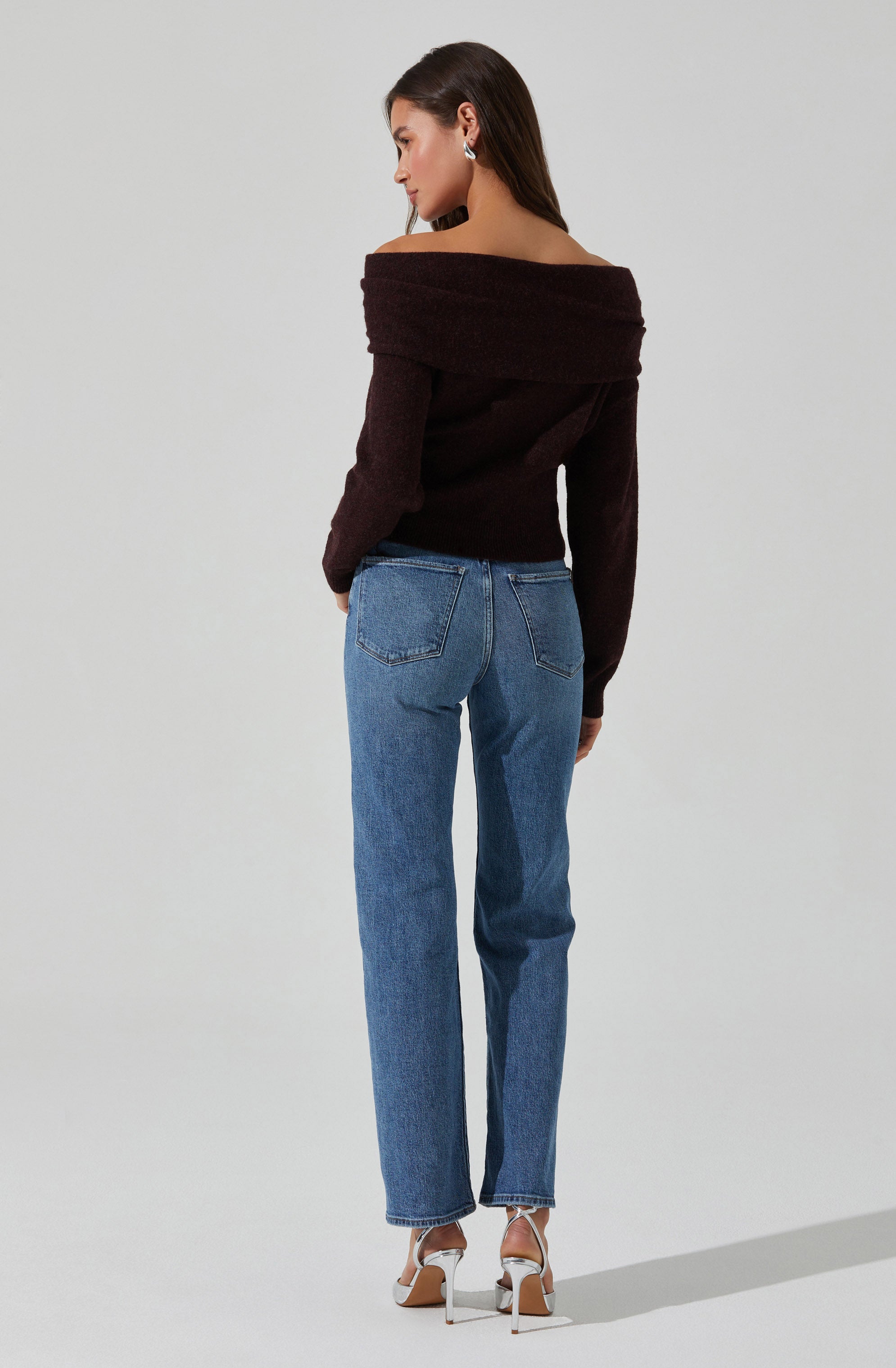 Wylie Off Shoulder Sweater for Women - Cozy Knit Pullover, Casual Loose Fit, Long Sleeve Winter Top | Perfect for Date Nights, Office Wear & Holiday Outfits