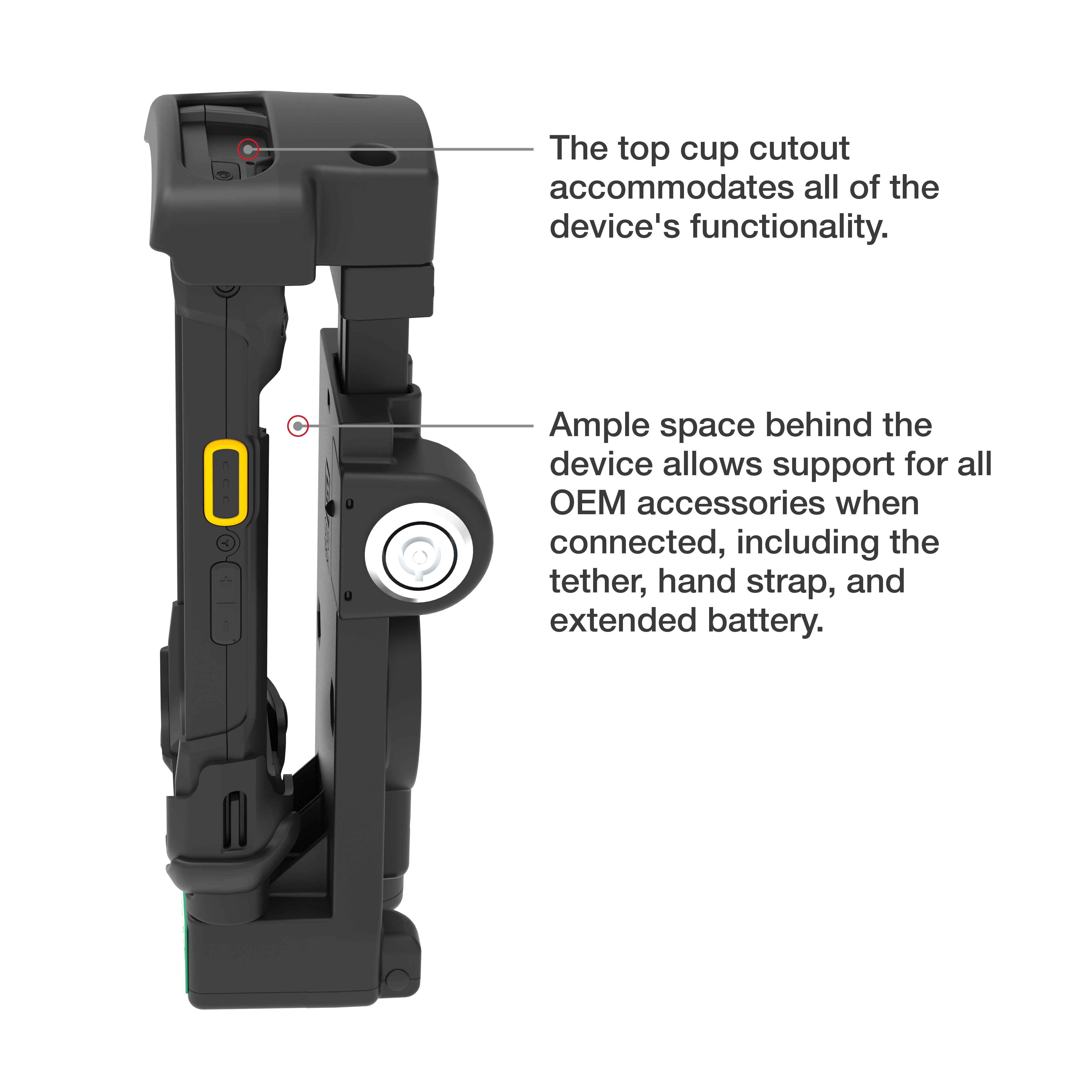 GDS® Locking Powered Dock for Zebra TC73/78 TC75 TC78 Mobile Computers - Secure Charging Station with RAM Mount (GDS DOCKL V12 ZE35CPU) - Perfect for Warehouse, Retail & Logistics Use