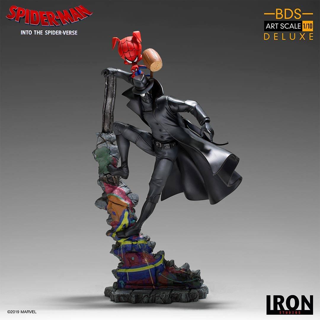 Iron Studios Spider-Man: Into The Spider-Verse Noir & Spider Ham BDS Art Scale 1/10 Statue - Collectible Marvel Superhero Figures for Display & Home Decor