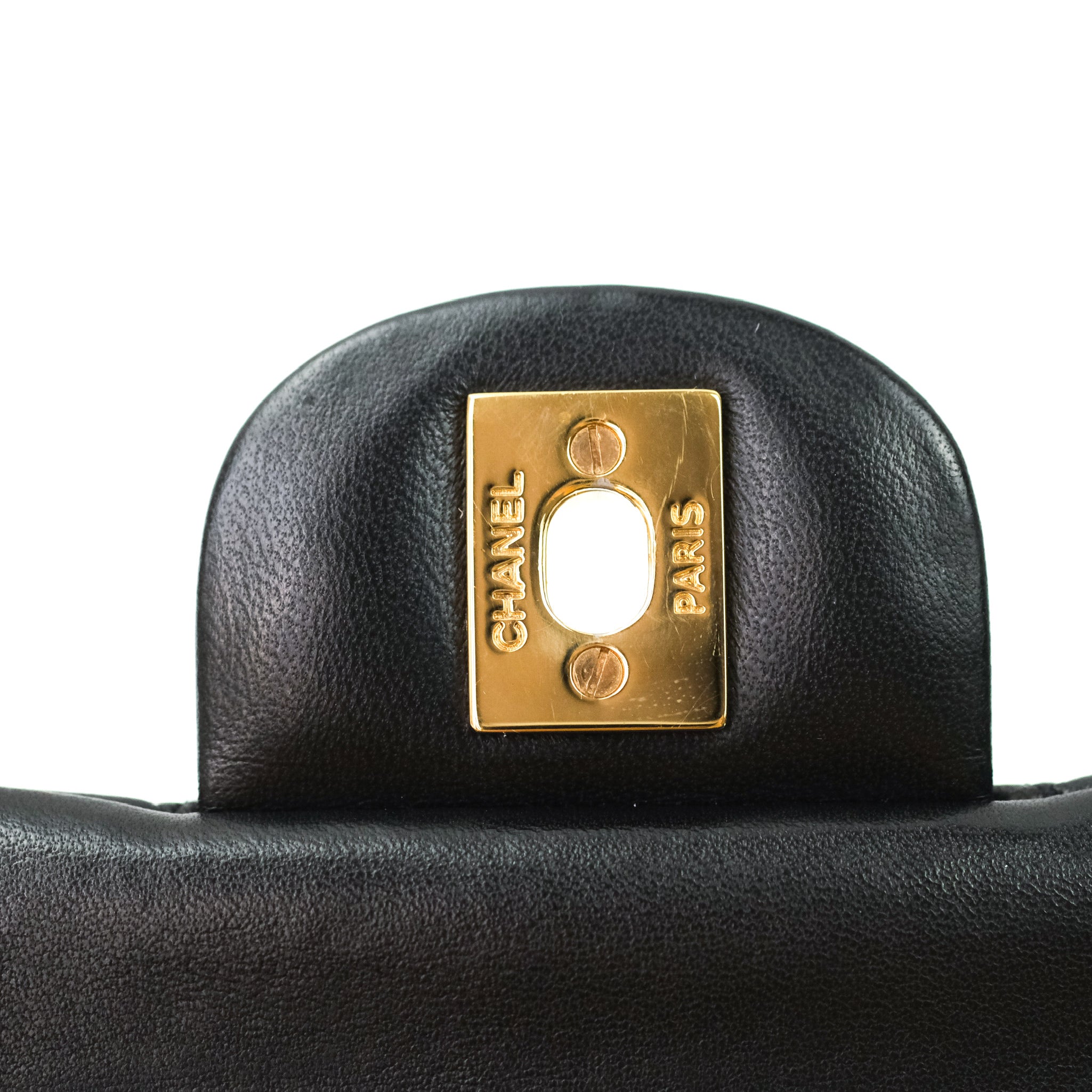 Chanel Classic Medium Double Flap Bag Black Lambskin Gold Hardware - Luxury Designer Handbag for Women, Perfect for Work, Evening Events & Special Occasions
