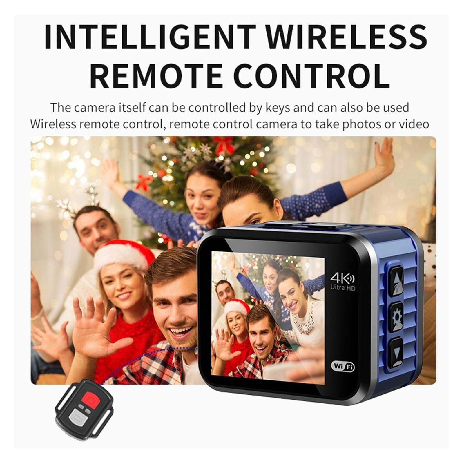 MZZYG WiFi Mini Action Camera with Remote Control, 2.0