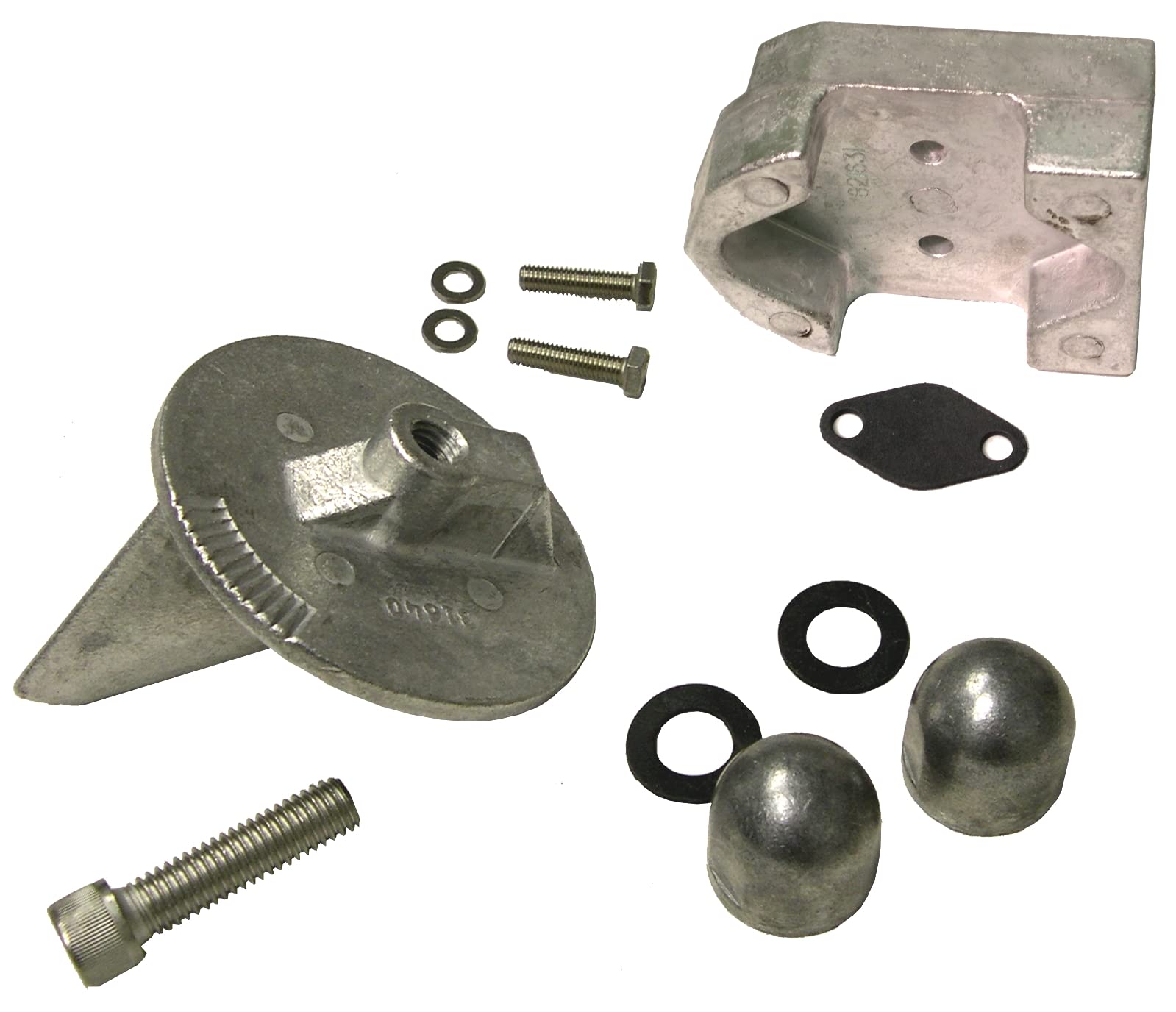 Tecnoseal Anode Kit with Hardware for Mercury Alpha 1 Gen 1 Outboard Motor - Zinc Replacement Sacrificial Anode - Corrosion Protection for Boat Engine - Perfect for Saltwater & Freshwater Boating