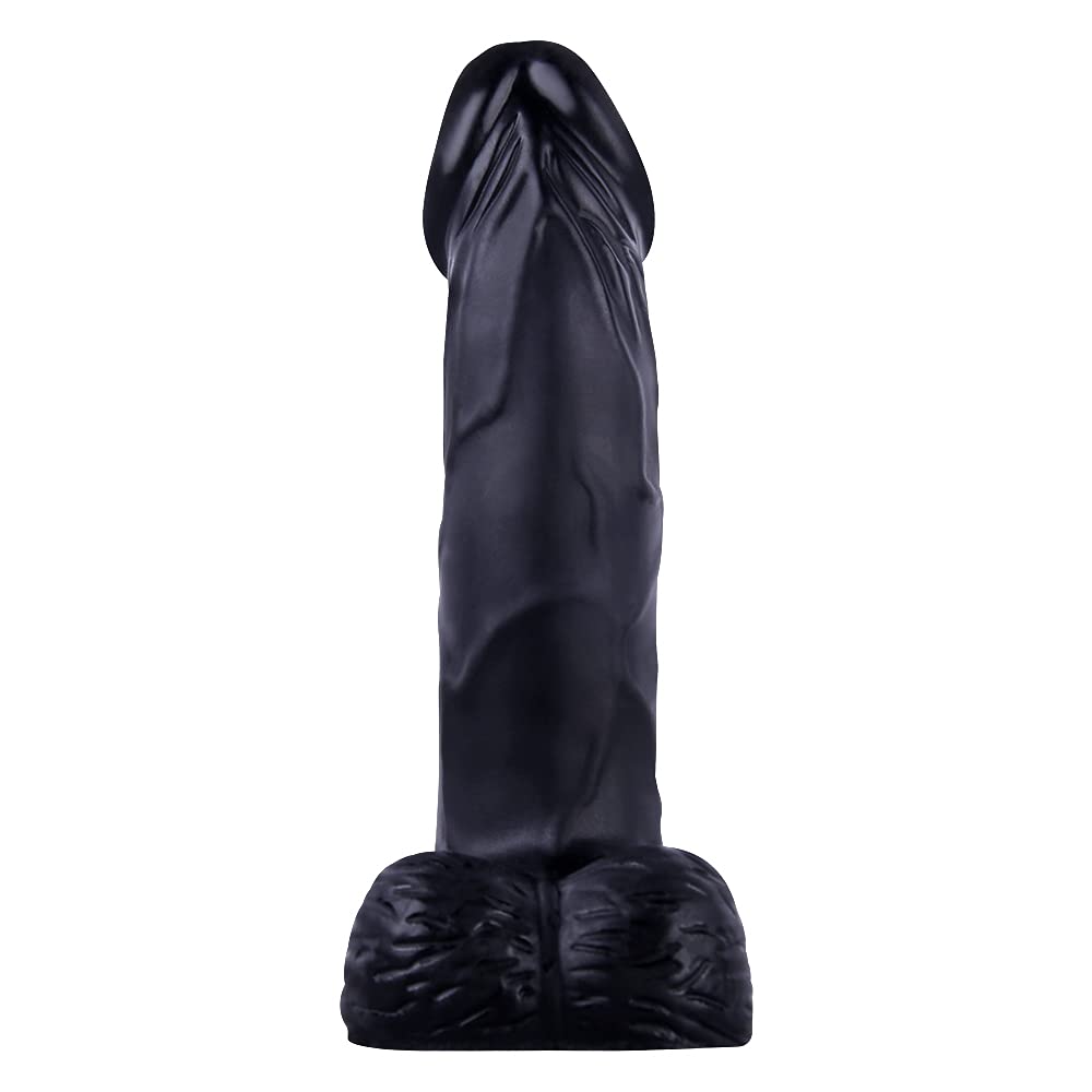 4.3 Inch Realistic Dildo for Beginners - Lifelike Anal Sex Toy for Women, Men & Couples | G-Spot Stimulator & Anal Training Plug | Perfect for Solo Play, Couples Fun & BDSM Exploration (Black)