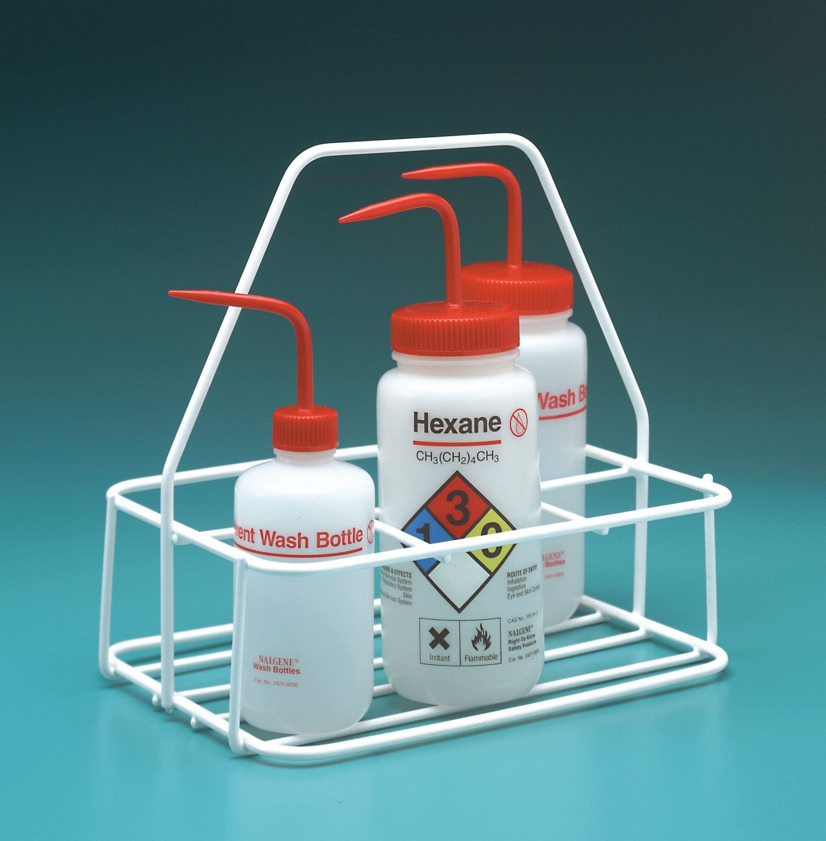NFR Wash Bottle Carrier - 13.25 x 4.75 Inches | Durable Lab Equipment Organizer for Science Experiments & Cleaning Solutions Storage