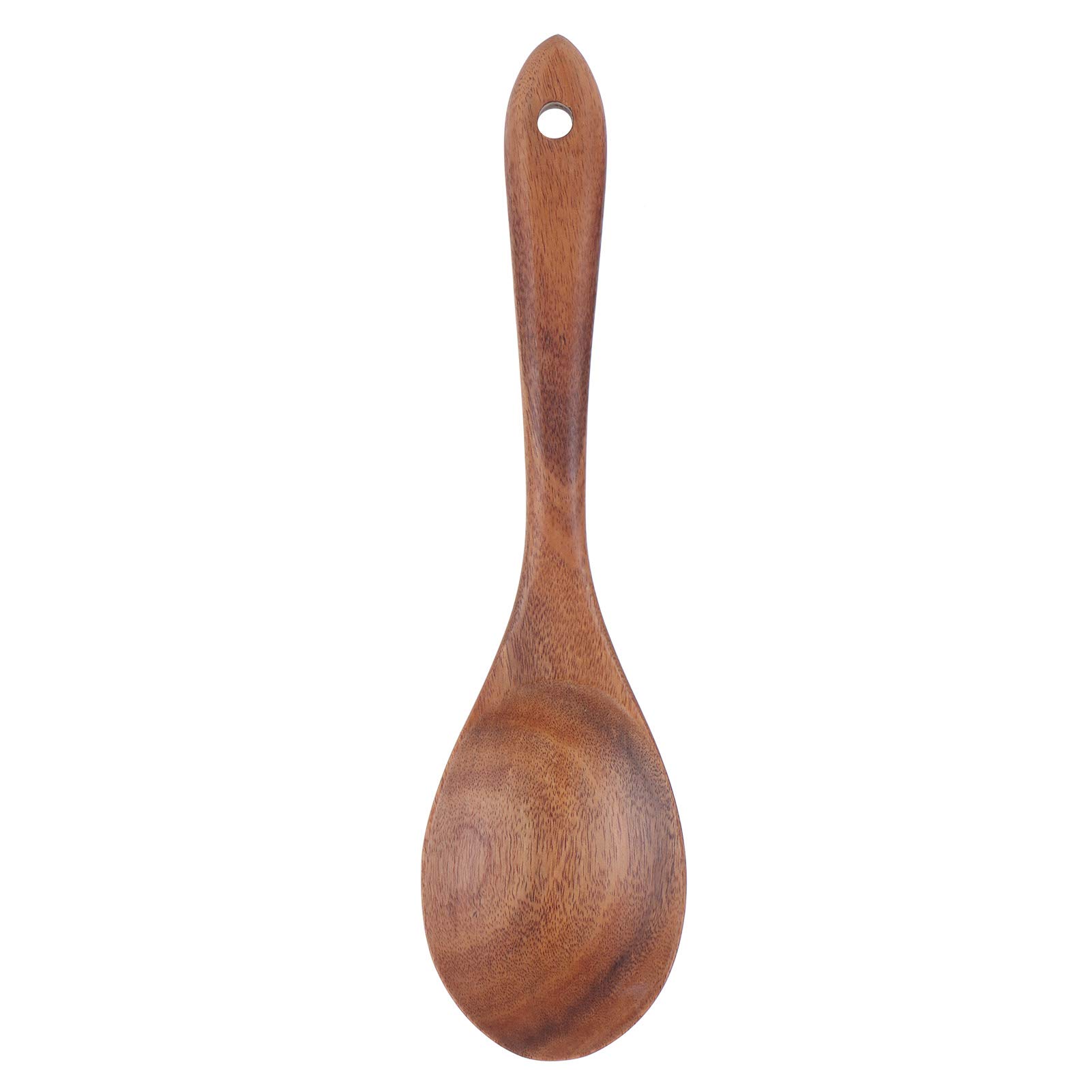 Premium Teak Wooden Salad Spoon (26x6.5 Inch) - Durable Kitchen Utensil for Cooking, Serving & Dining | Eco-Friendly Wooden Cutlery for Home, Restaurant & Outdoor Picnics | Blue Handcrafted Wood Spoon for Salad, BBQ & Food Presentation