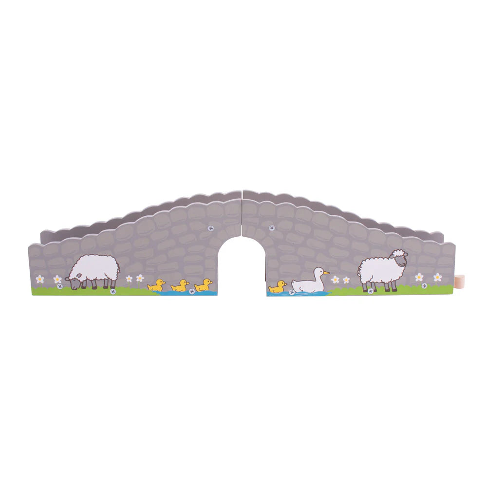 Rustic Wooden Farm Bridge - Handcrafted Decorative Garden Bridge for Landscaping & Outdoor Decor | Perfect for Gardens, Yards, and Countryside Pathways