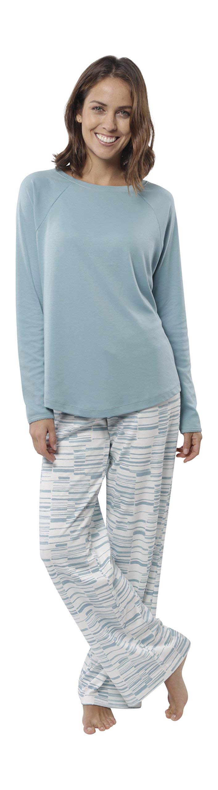 Premium Soft Pima Cotton Women's Pajama Set - Breathable & Comfortable Sleepwear for Lounge & Nighttime Relaxation