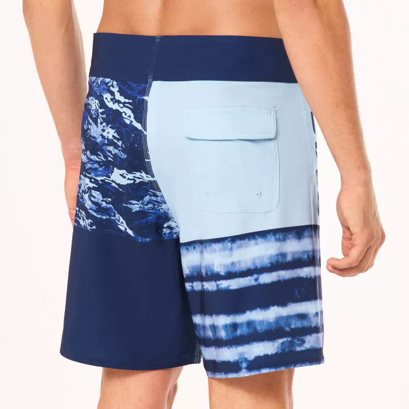Oakley Swell Line RC 18 Boardshorts for Men - Quick-Dry Swim Trunks with UPF Protection - Team Navy - Perfect for Surfing, Swimming & Beach Activities