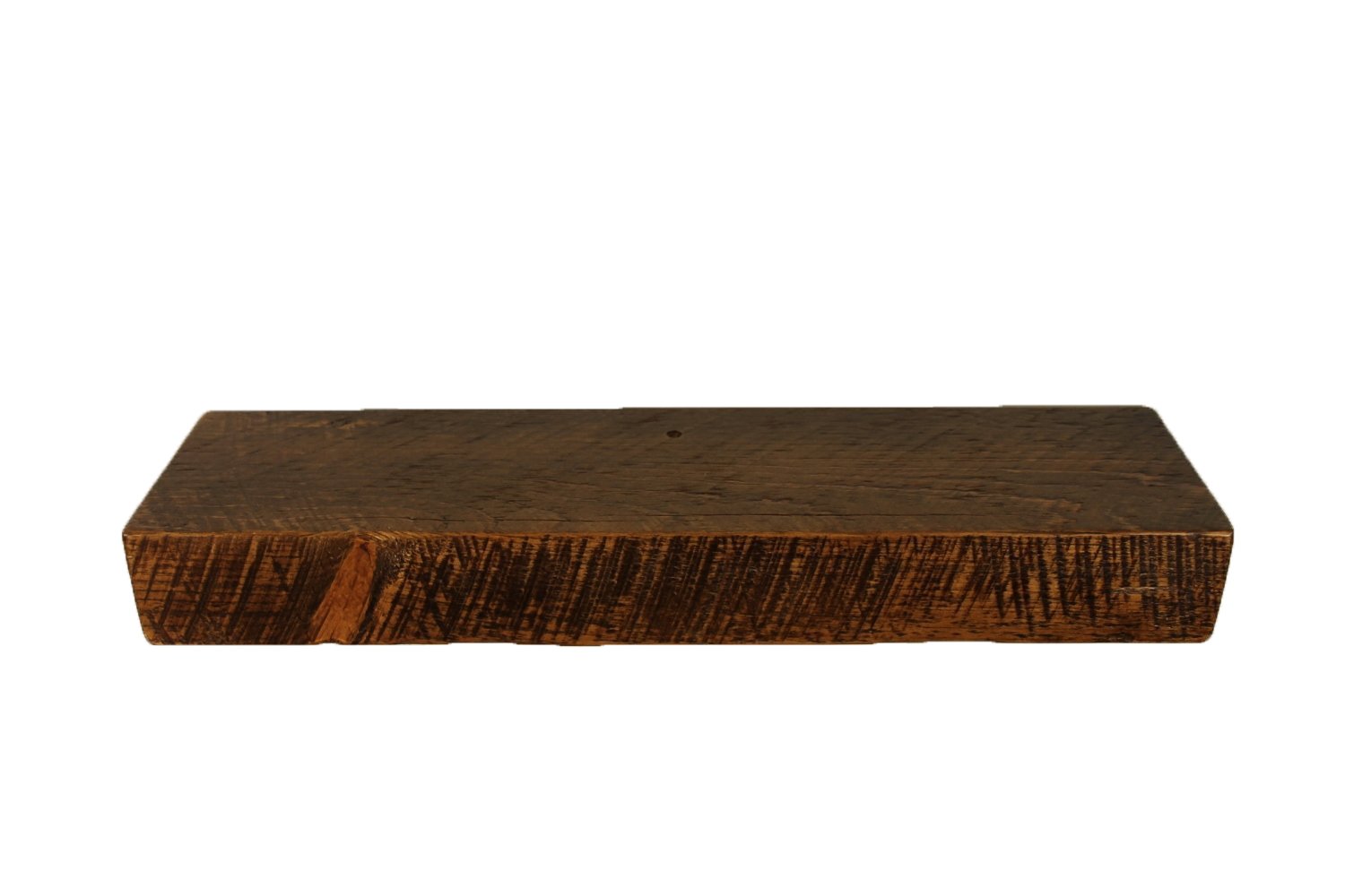 Joel's Antiques 24 Inch Floating Shelves for Wall - Natural Wood Wall Shelves with Easy Installation, Heavy Duty Rustic Bookshelves (Medium Brown 24x7x3 Inches) - Perfect for Bathroom Storage, Kitchen Decor & Living Room Organization