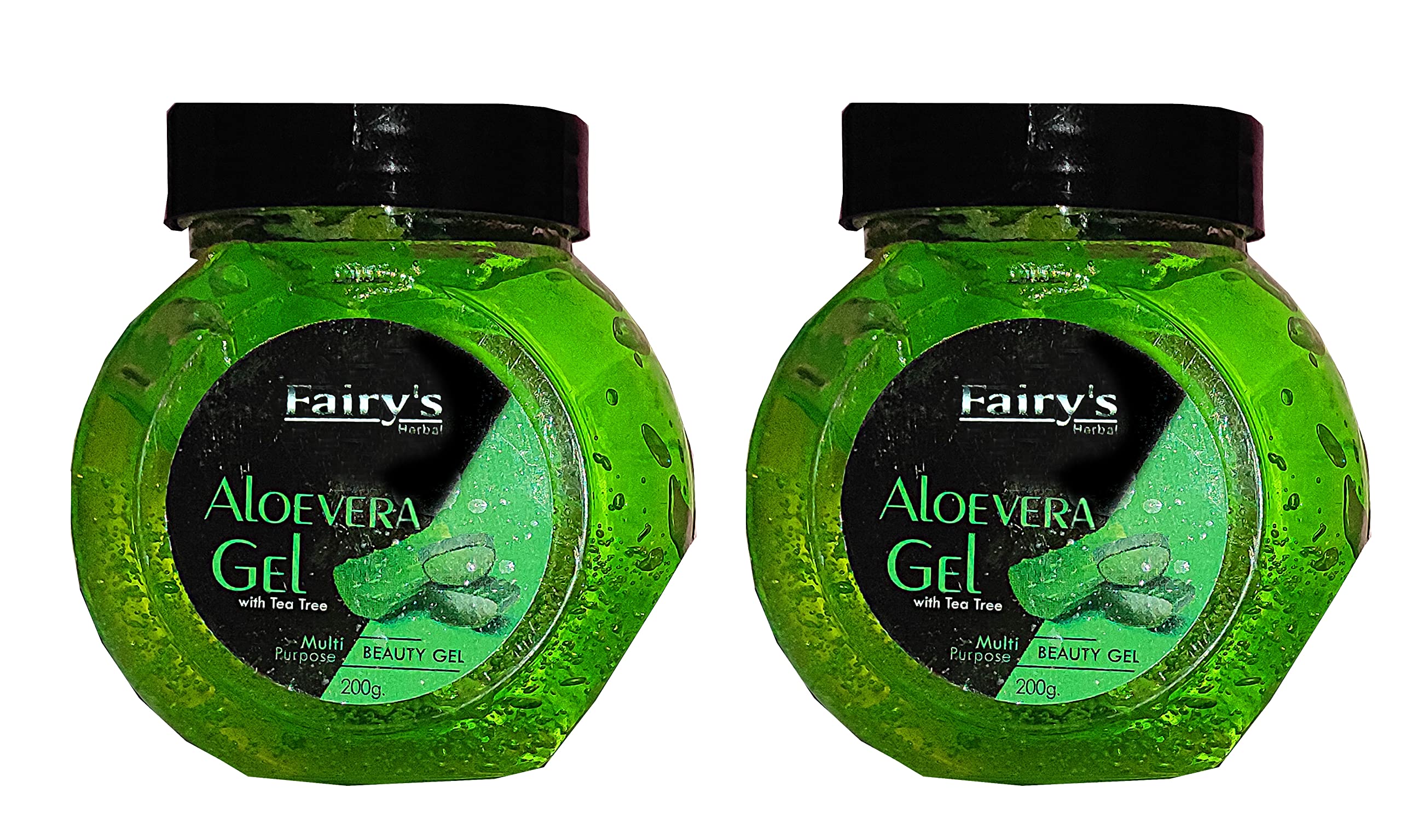 Pure Aloe Vera Gel for Face & Hair - 400g Natural Moisturizer & Nourishing Skin Care - Pack of 2 - Ideal for Sunburn Relief, Acne Treatment, Hair Hydration & Daily Skincare Routine