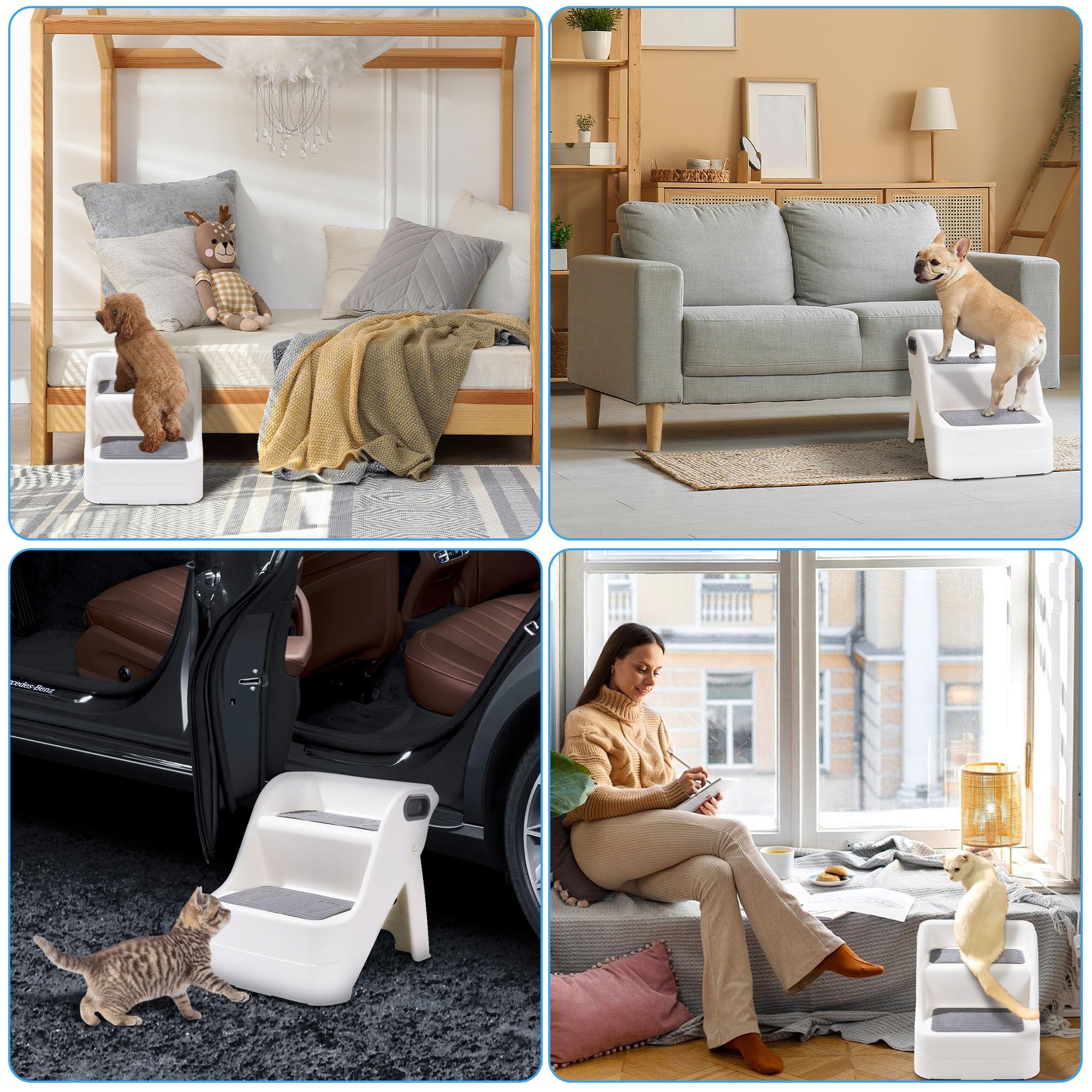 BALAPET Cat Ramp for Litter Box - Non-Slip Rubber Feet, Custom Fit for Automatic Cat Litter Boxes, Perfect for Small & Elderly Cats - Ideal for Easy Access to Litter Box in Homes & Apartments