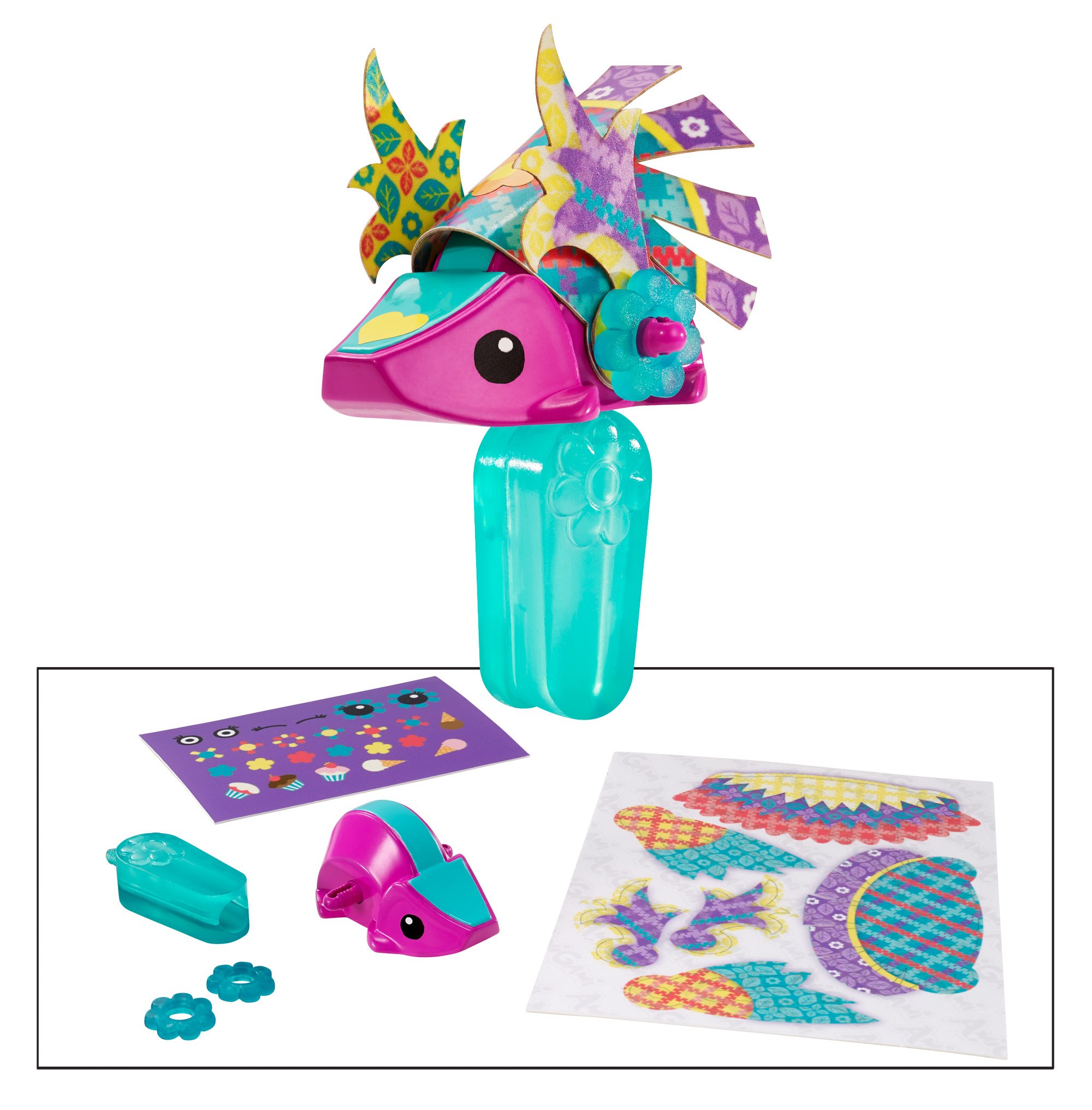 Mattel AmiGami DIY Mini Figure - Cute Hedgehog Craft Kit for Kids | Creative Arts & Crafts Gift for Boys & Girls | Perfect for Birthday Parties, Classroom Activities & Family Bonding Time