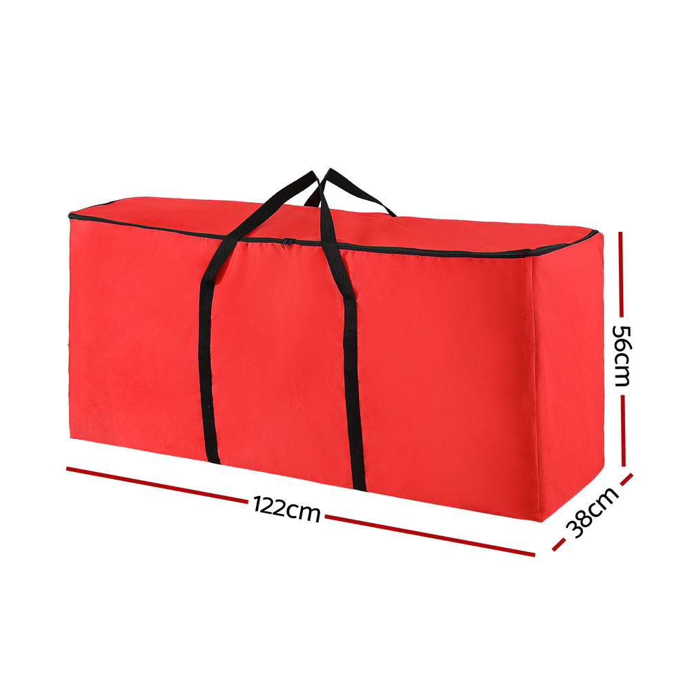 8ft Christmas Tree Storage Bag - Durable Red Xmas Tree Cover for Holiday Decoration Storage | Perfect for Home, Office & Seasonal Decor Organization