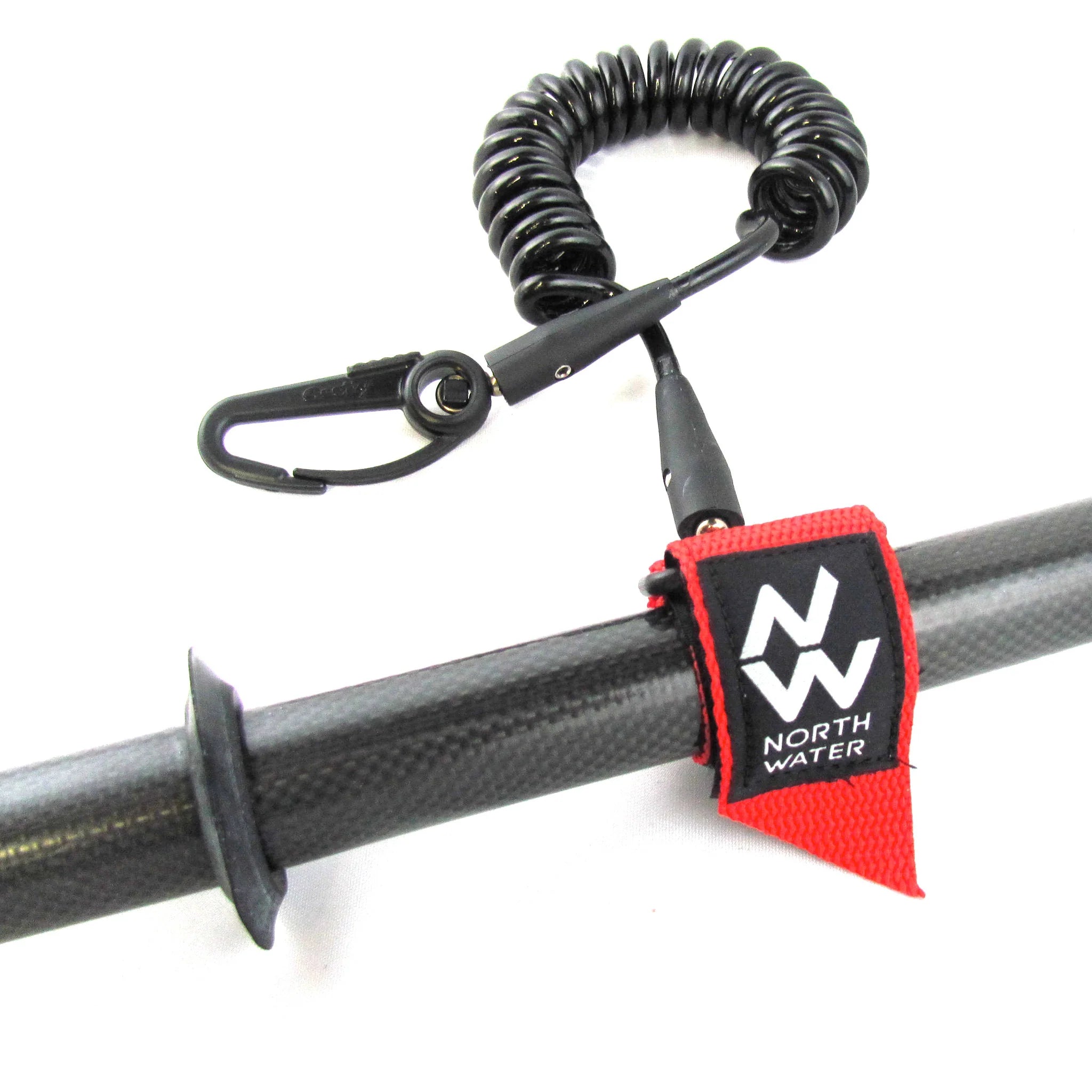 North Water Coiled Paddle Leash - Surfboard & Kayak Safety Tether with Stainless Steel Swivel - Secure Your Paddle for Surfing, Kayaking, and Stand-Up Paddleboarding