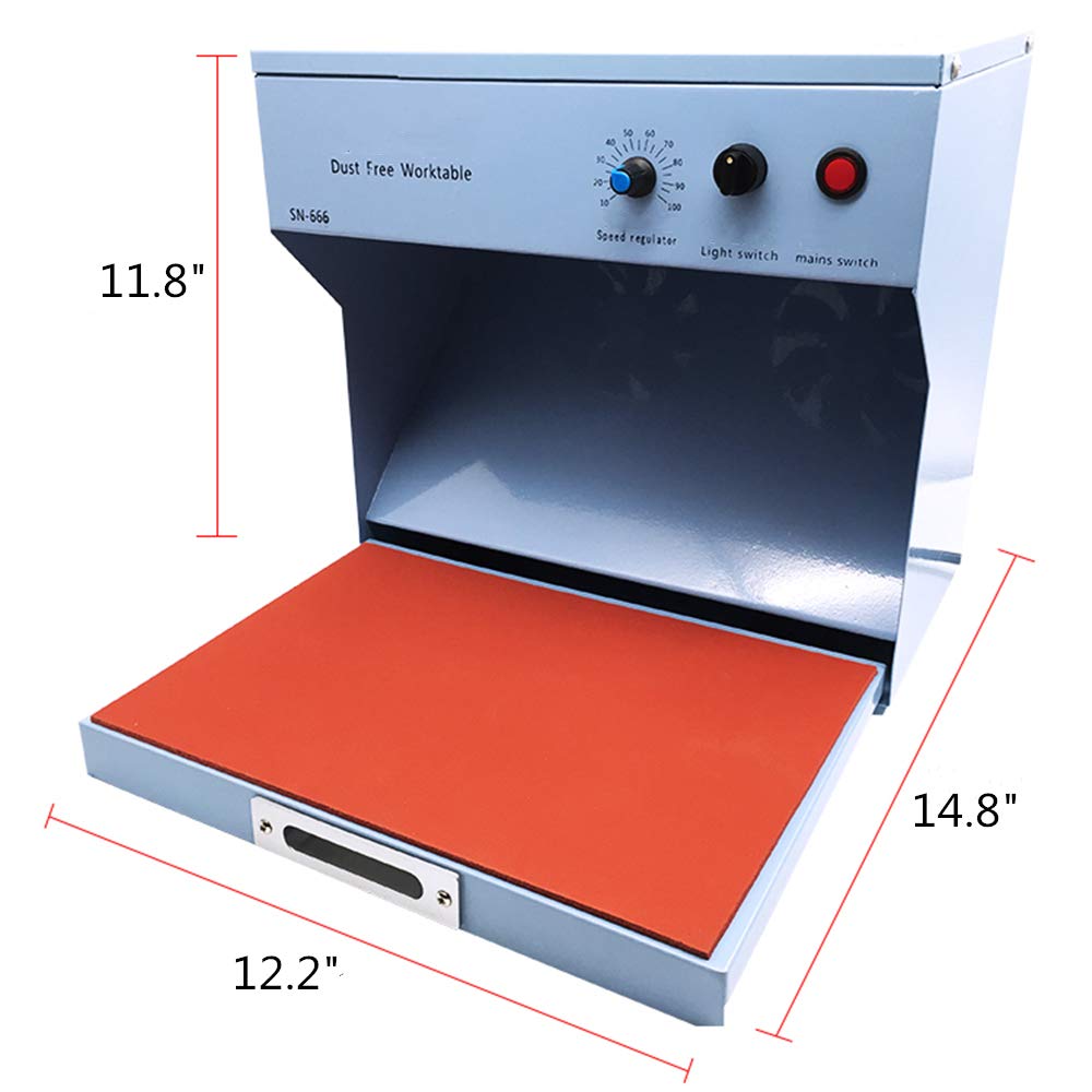 MXBAOHENG Portable Laminar Air Flow Clean Bench Workstation - Dust Free Mini Worktable for Phone & LCD Repair (110V) | Ideal for Electronics Repair, Lab Work & Precision Cleaning