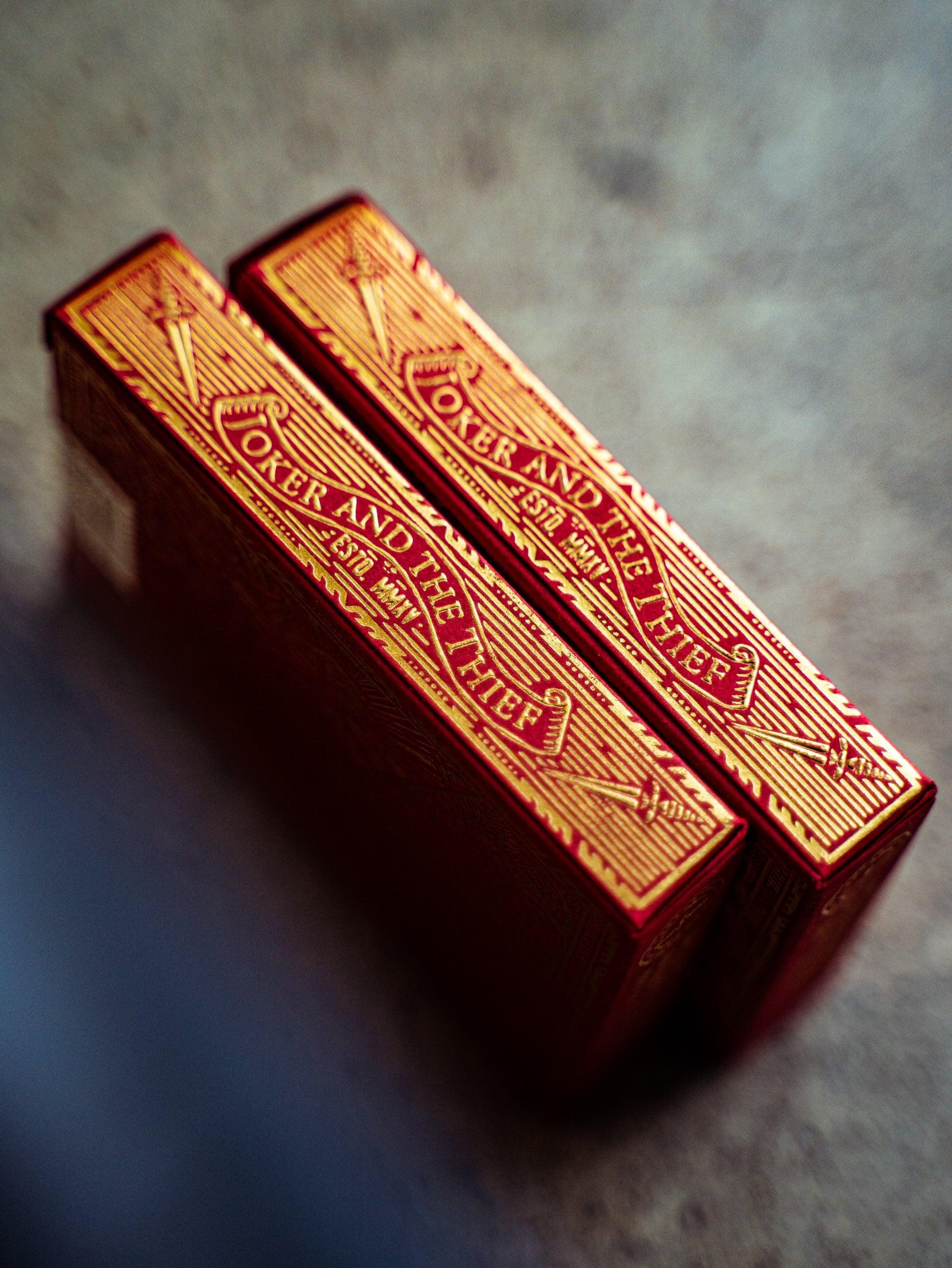 Joker and the Thief Blood Red Edition - Premium Playing Cards for Poker, Magic Tricks & Game Nights - Perfect for Collectors and Card Game Enthusiasts