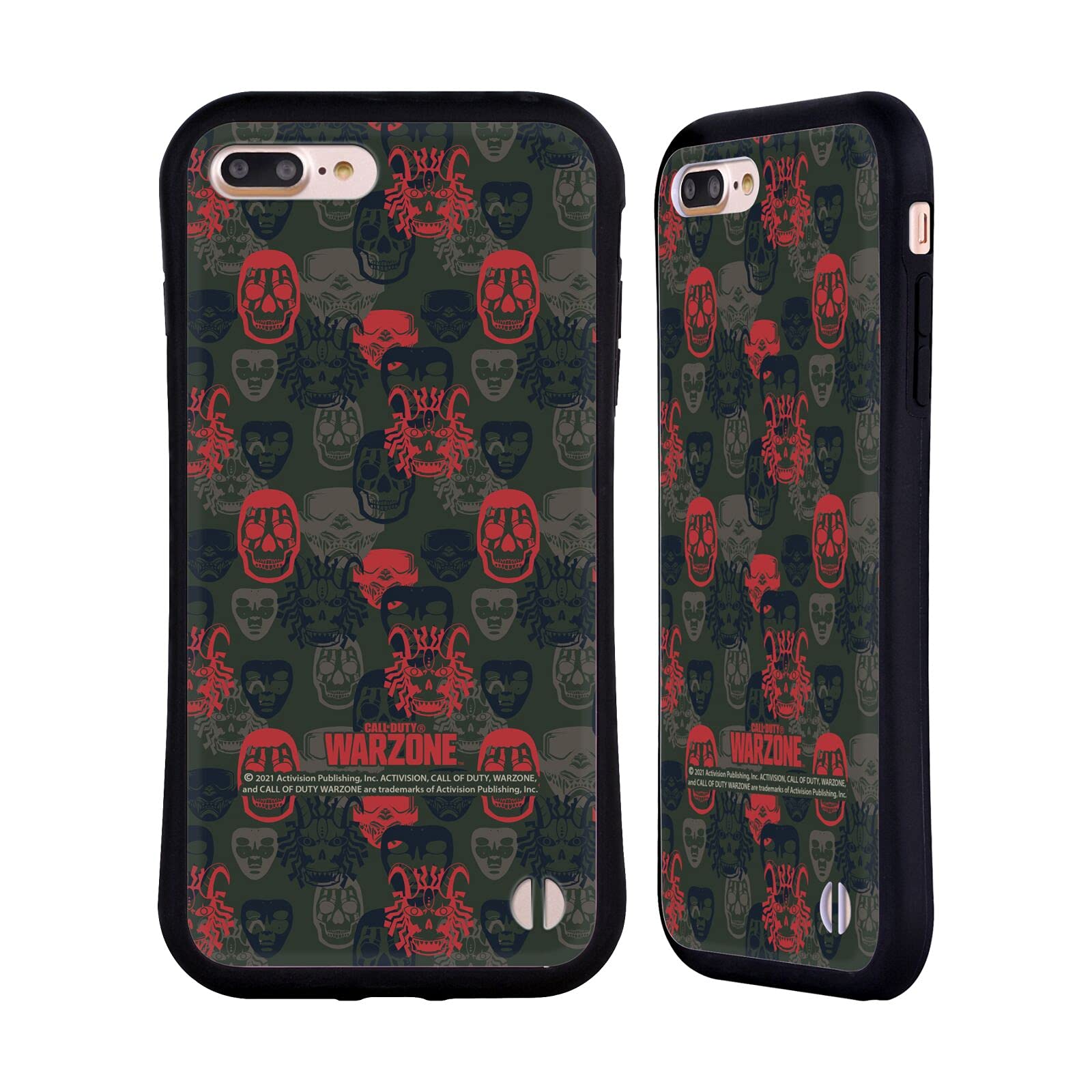 Officially Licensed Call of Duty Warzone iPhone 7 Plus/8 Plus Case - Halloween 2021 Hybrid Protective Cover by Head Case Designs - Perfect for Gaming Fans & Halloween Costume Accessories