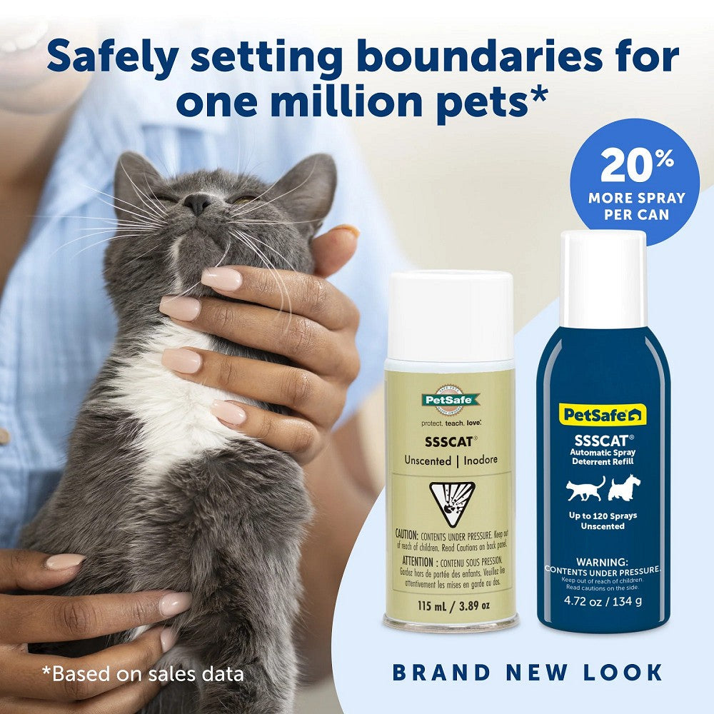 SSSCAT Spray Pet Deterrent - Motion Activated Cat & Dog Repellent for Furniture, Counters & Plants | Indoor & Outdoor Use for Home Protection
