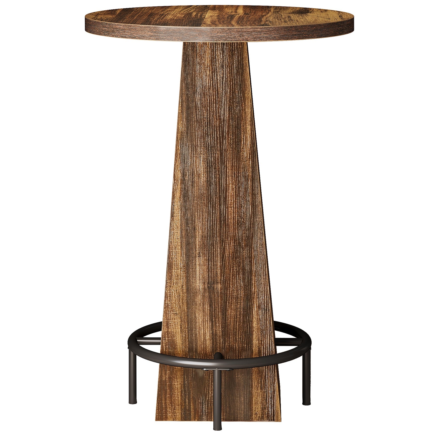 Round Pub Table with Footrest - 30