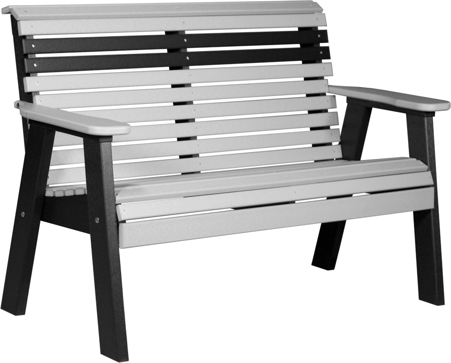 LuxCraft 4-Foot Plain Wooden Bench - Modern Minimalist Entryway, Hallway, or Garden Seating Furniture for Home & Outdoor Decor