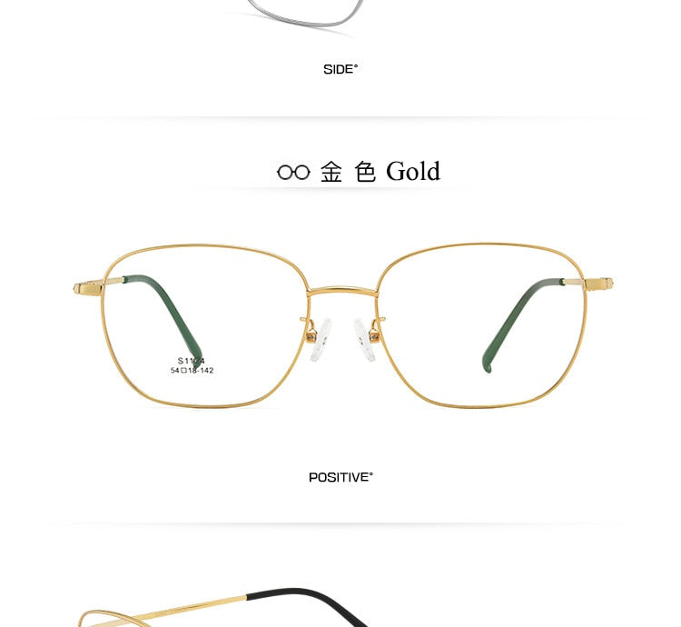 Bclear Men's Full Rim Titanium Alloy Eyeglasses ZT1124 - Lightweight Durable Glasses for Work, Reading & Driving