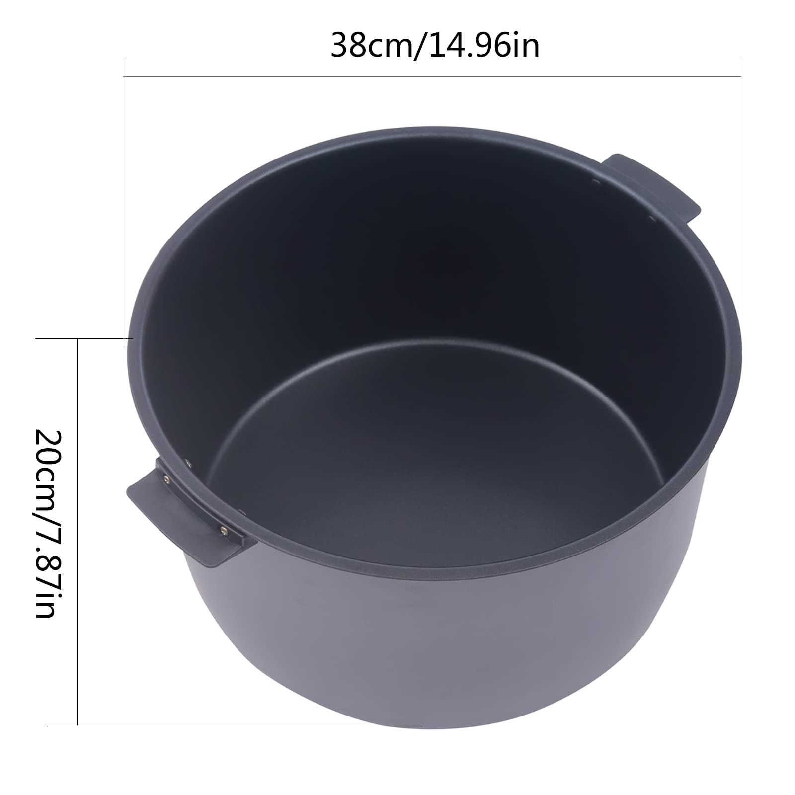 Commercial Rice Cooker 100W, 20Qt 410 Stainless Steel Rice Warmer with Dual Temperature Control & Non-Stick Inner Pot - Perfect for Restaurants, Catering & Large Gatherings (Serves 30-45 People) - Black