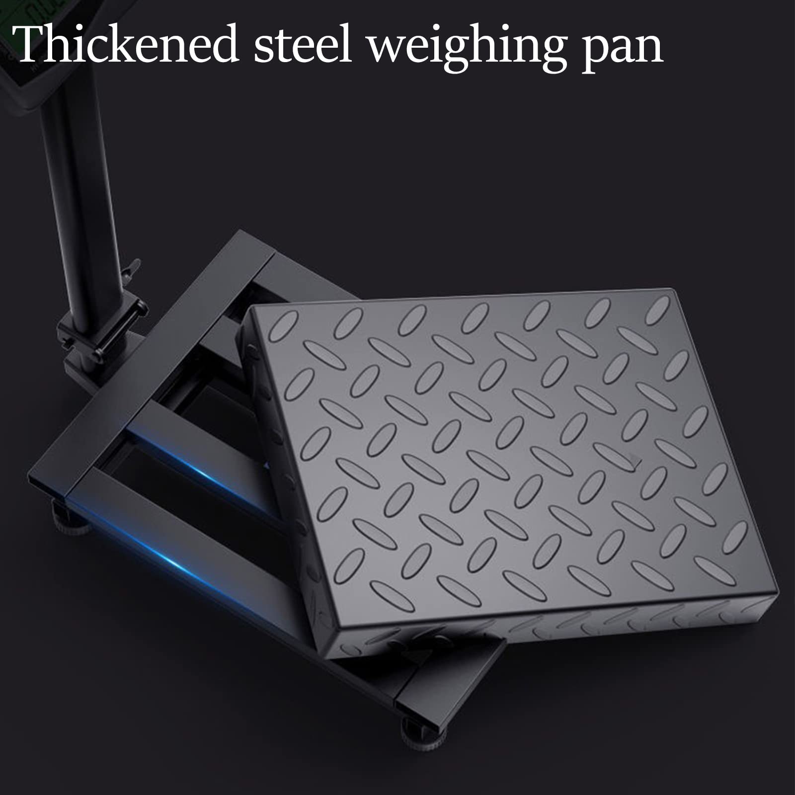 660LB Heavy Duty Digital Platform Scale with Removable Guardrail - Industrial Floor Scale for Shipping, Mailing & Logistics - Accurate Weighing in LB/KG - Perfect for Warehouses, Post Offices & Commercial Use
