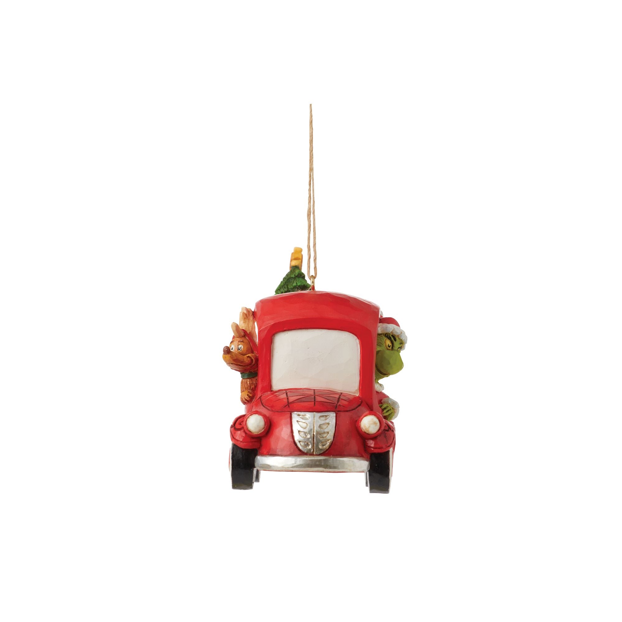 Christmas Grinch in Red Truck Ornament - Festive Holiday Decor for Tree, Home & Gifts