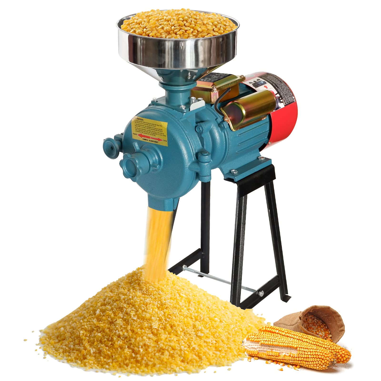 ABORON 3000W Electric Grain Mill Grinder - Wet & Dry Flour Mill for Rice, Wheat, Corn | Commercial & Home Use | Perfect for Baking, Bread Making & Healthy Cooking