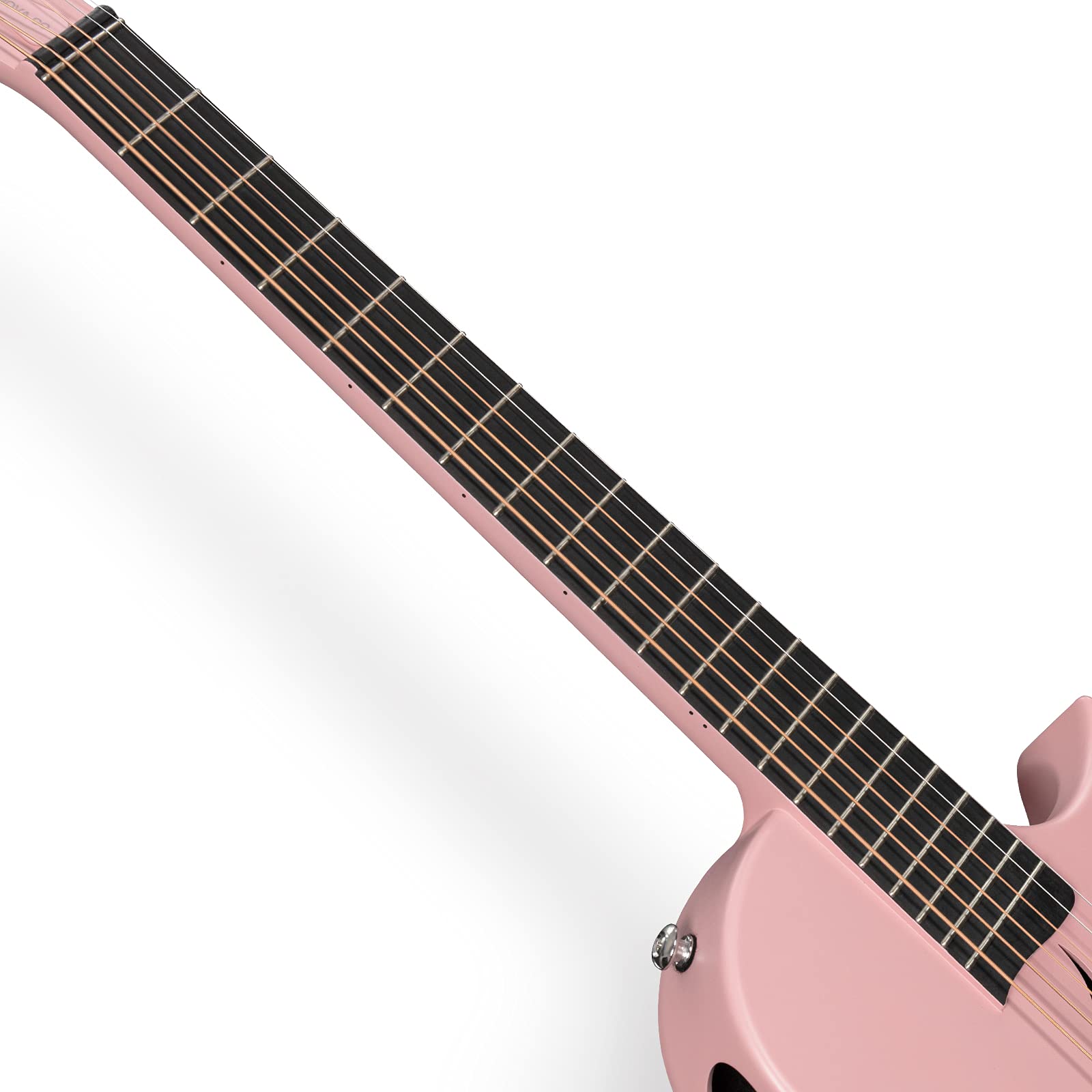 Enya Nova Go 1/2 Size Carbon Fiber Acoustic Guitar - Travel & Beginner Friendly with Starter Kit (Pink) | Includes Gig Bag, Strap & Cleaning Cloth | Perfect for Camping, Beach Trips & Small Hands Learning Guitar