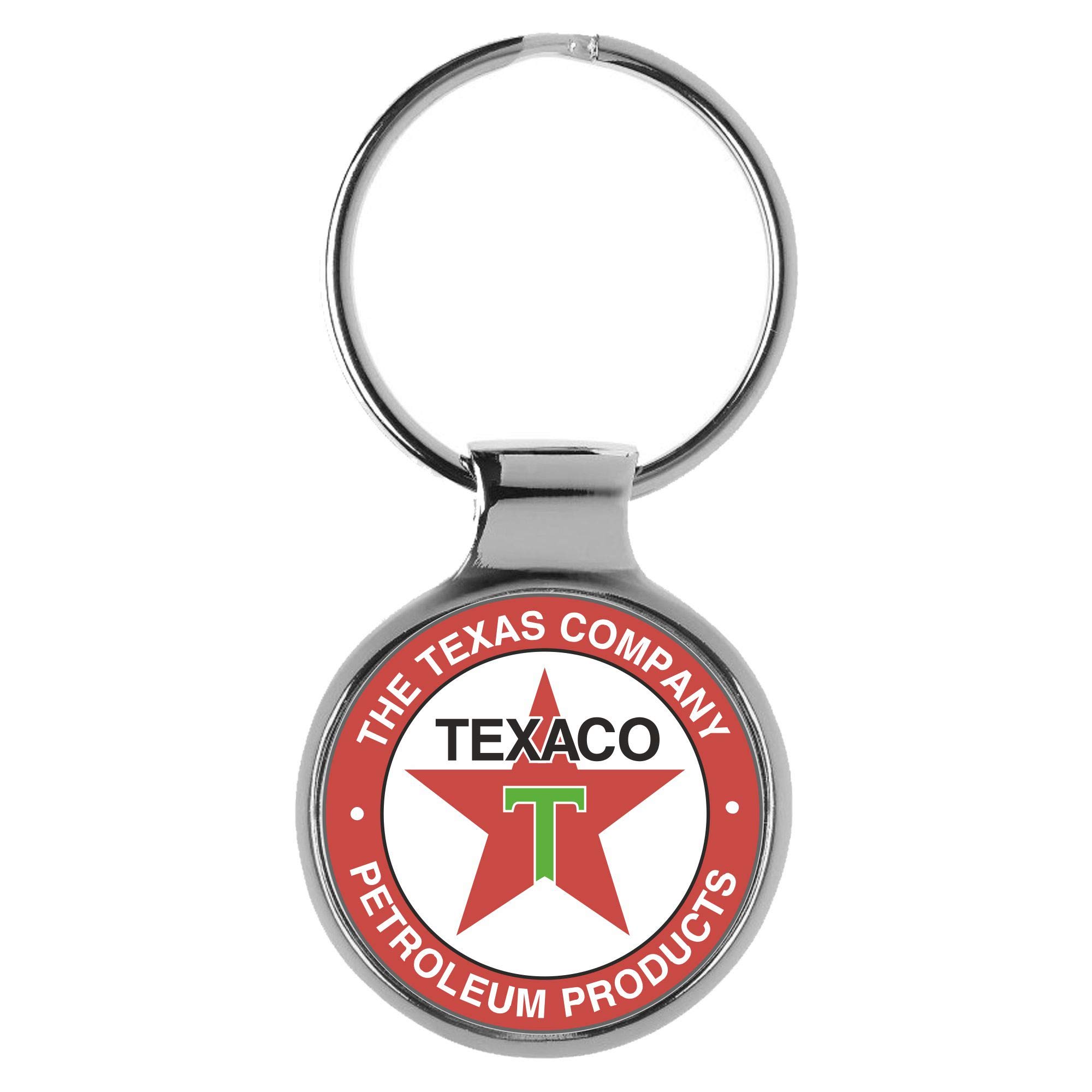 KIESENBERG Texaco Retro Vintage Logo Keychain Ring - Unique Gift for Car Enthusiasts & Vintage Collectors - Perfect for Keychains, Gifts, and Car Accessories