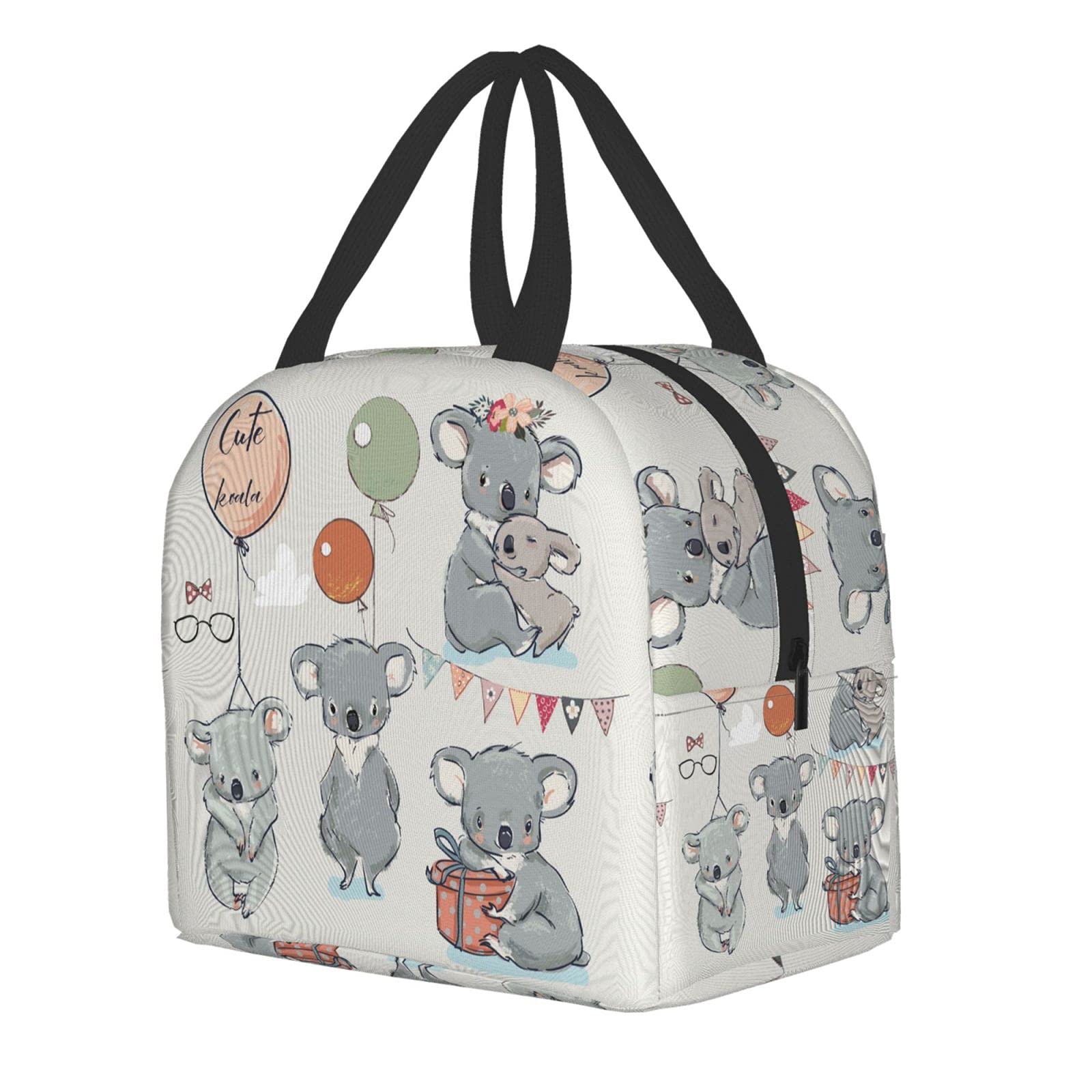 Koalas Insulated Lunch Box - Reusable Thermal Lunch Bag for Women & Men, Perfect for Office, Camping, Hiking, Picnic, Beach & Travel - Keep Food Fresh at Work or Outdoor Adventures