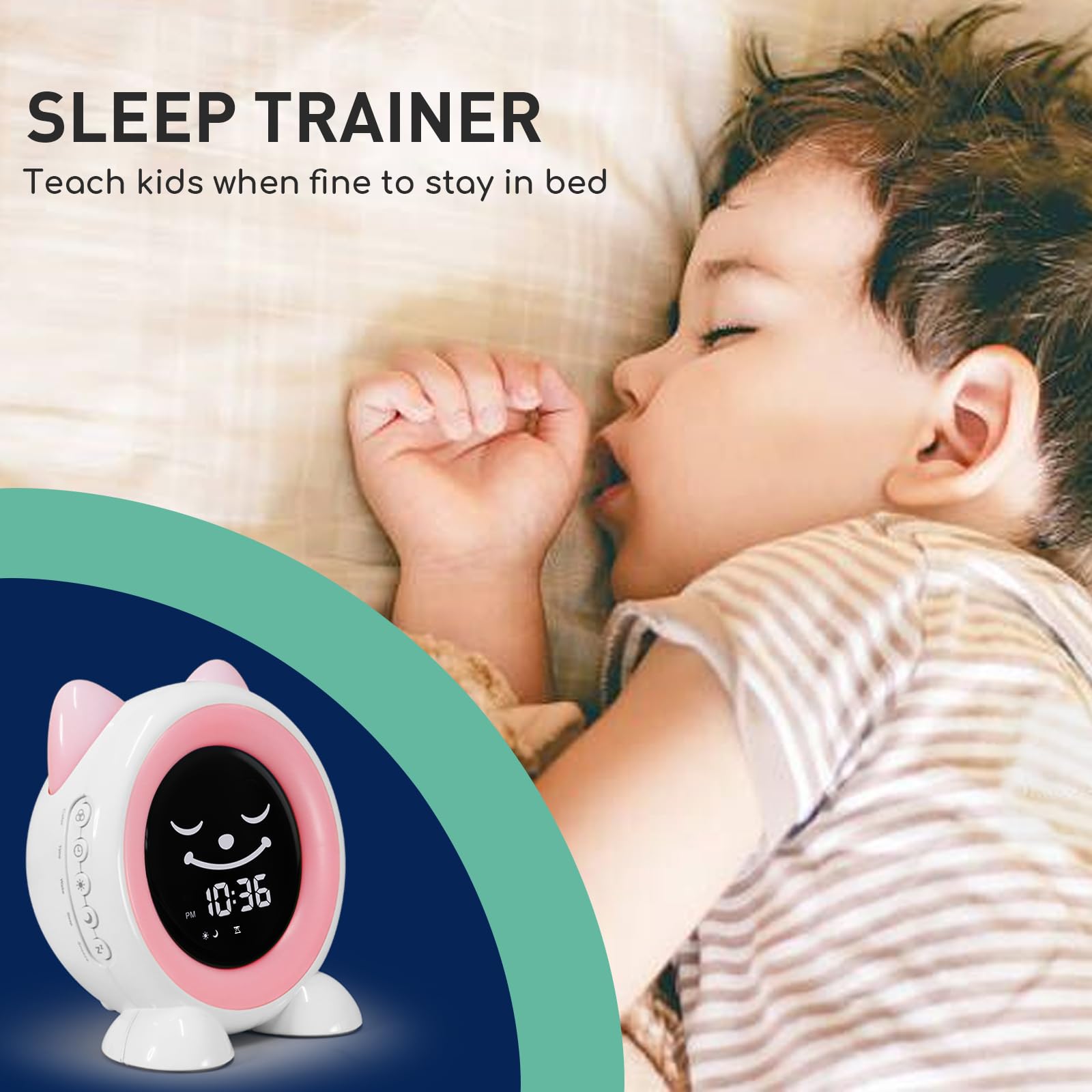 I·CODE OK to Wake Kids Alarm Clock - Toddler Sleep Training Clock with Night Light & Nap Timer | Perfect Gift for Boys & Girls Ages 2-10 | Helps Establish Healthy Sleep Routines for Preschoolers & School-Aged Children