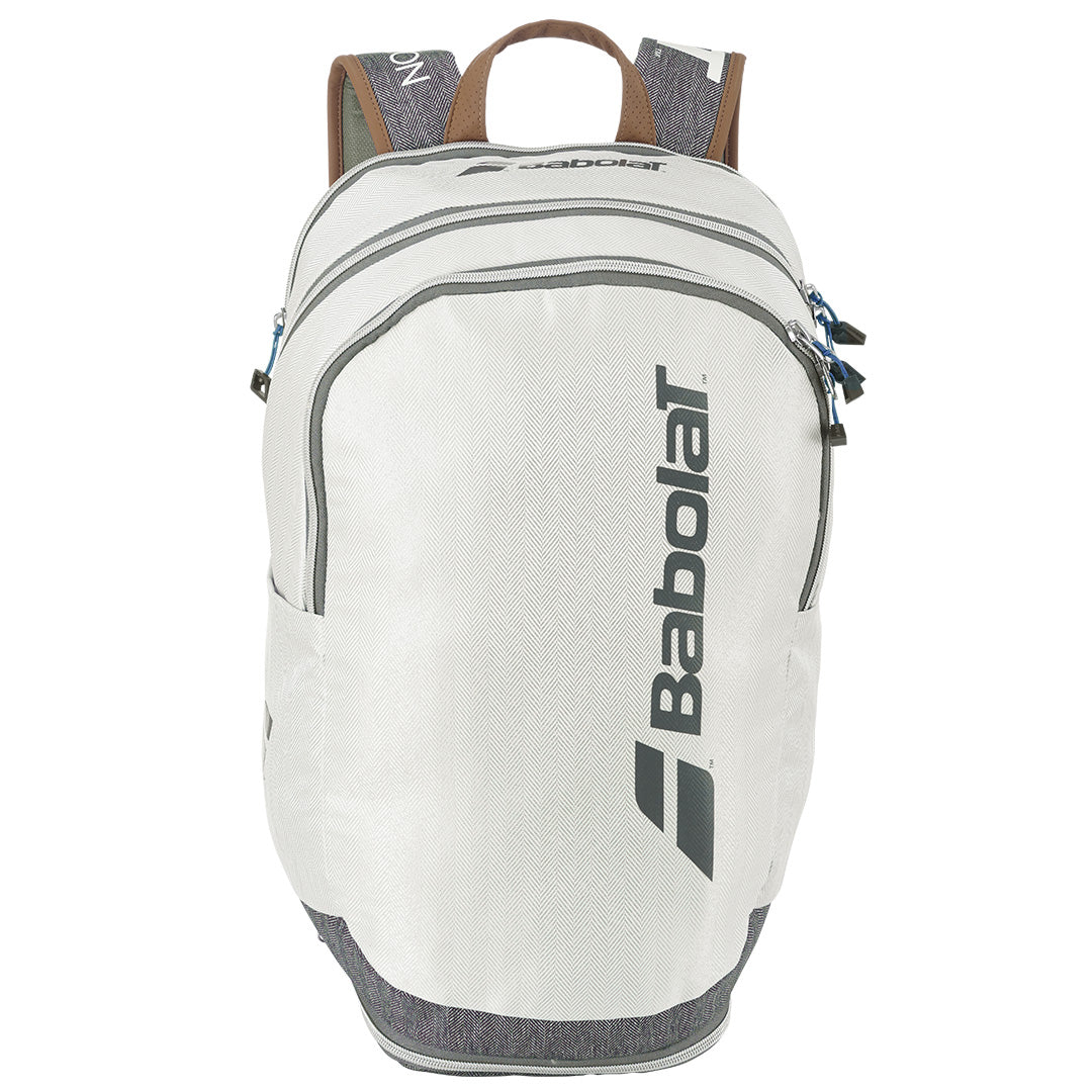 Babolat Wimbledon Court Backpack - Premium Tennis Backpack for Men & Women - Durable Sports Bag for Tennis Gear & Accessories - Perfect for Tennis Matches, Training & Travel - White