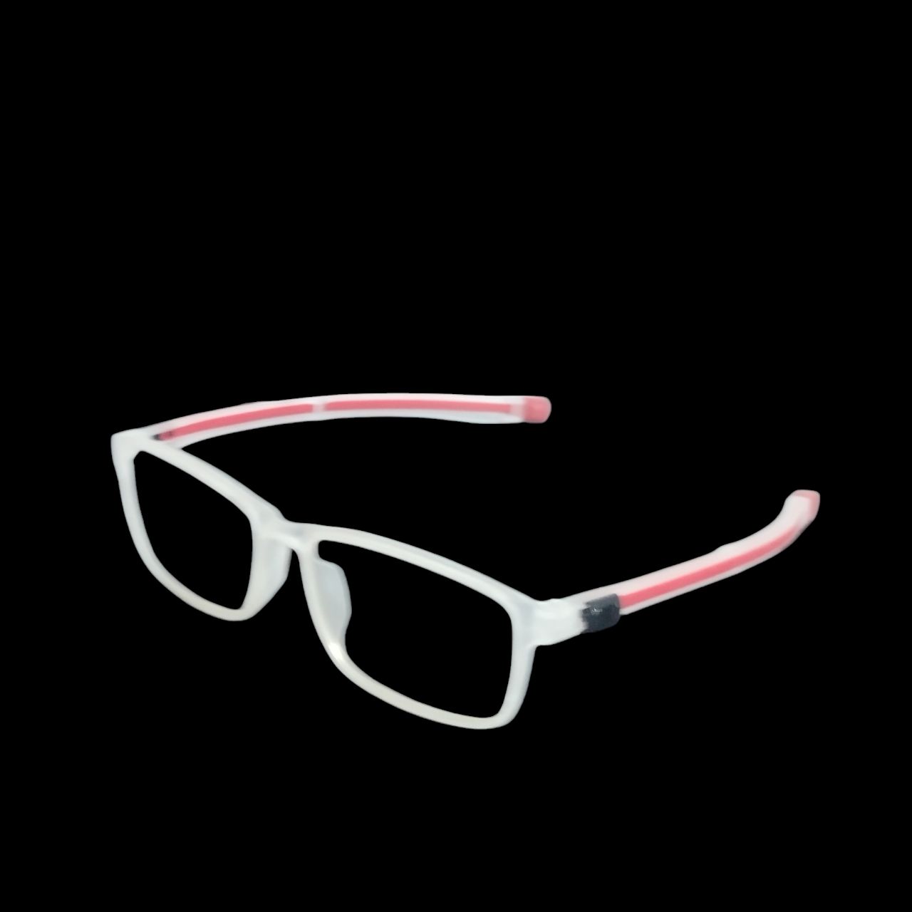 Stylish White & Red Flexible Neck Hanging Glasses with Magnetic Temple - Reading, Driving & Outdoor Activities Eyewear Accessory