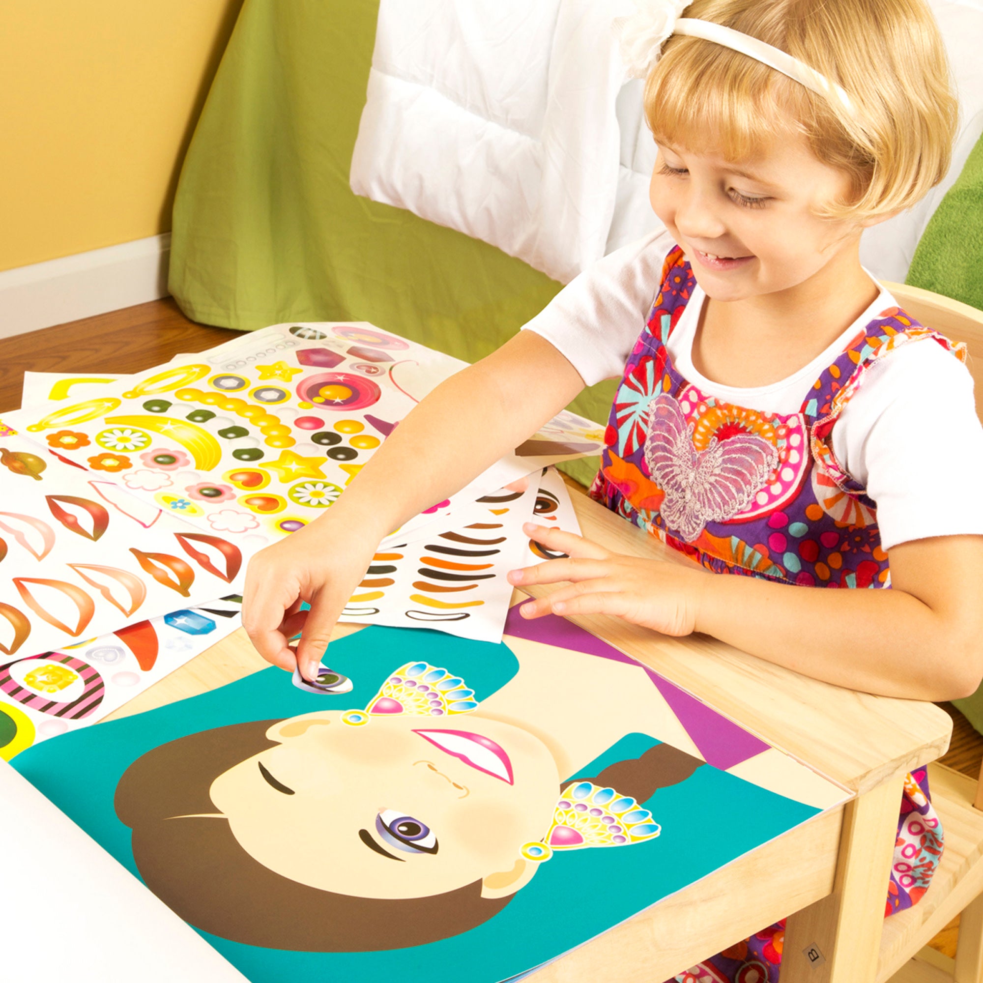 Custom Face Sticker Pad - Fashion Faces DIY Stickers for Kids, Party Favors & Scrapbooking - Creative Arts & Crafts for Birthday Parties, School Projects & Photo Albums