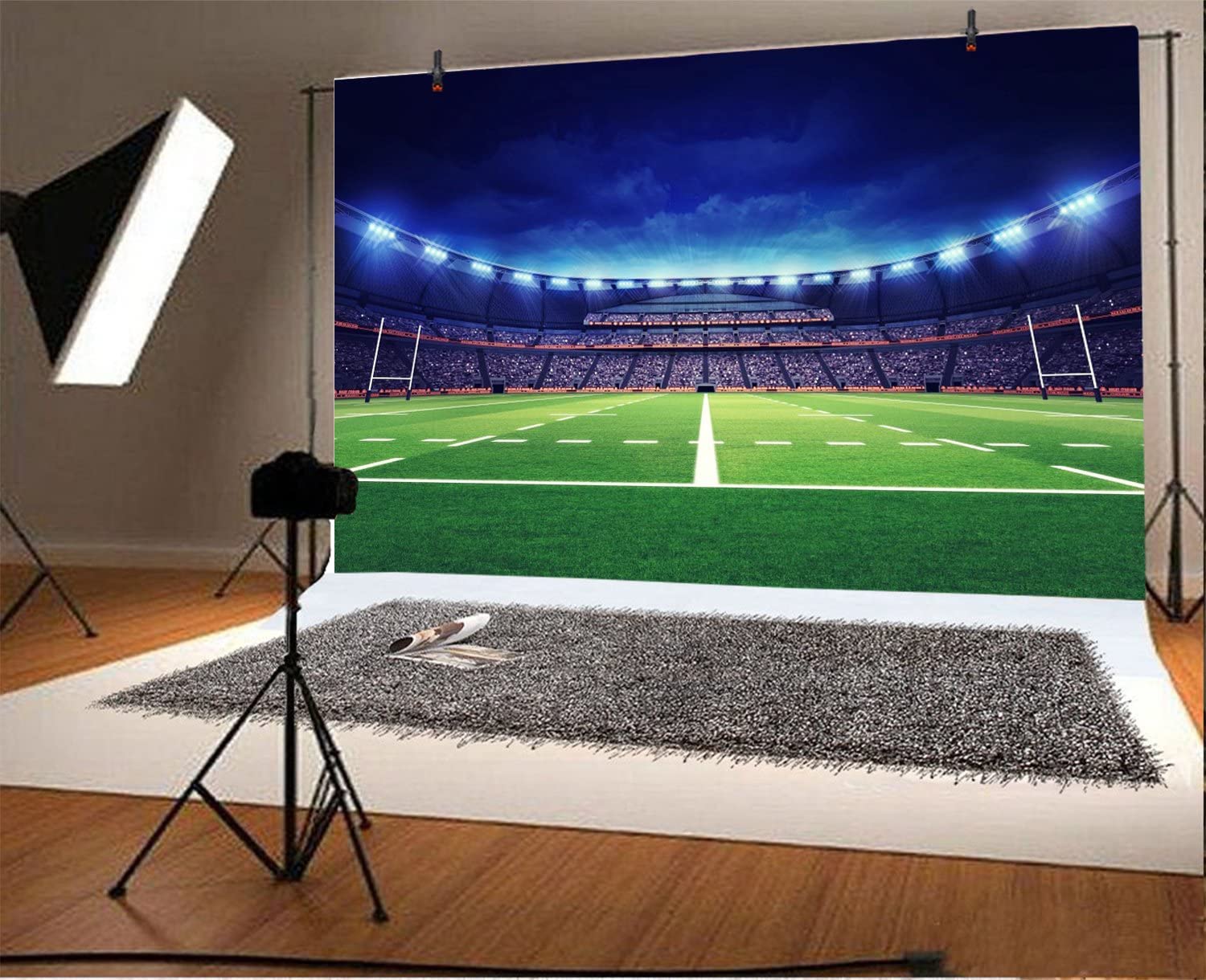 Yeele 12x8ft Football Stadium Photography Backdrop - Sports Game Background for Newborn Boy, Children Photo Booth, Family Photoshoot & Studio Props - Perfect for Birthday Parties, Sports Events, and Professional Photography Sessions