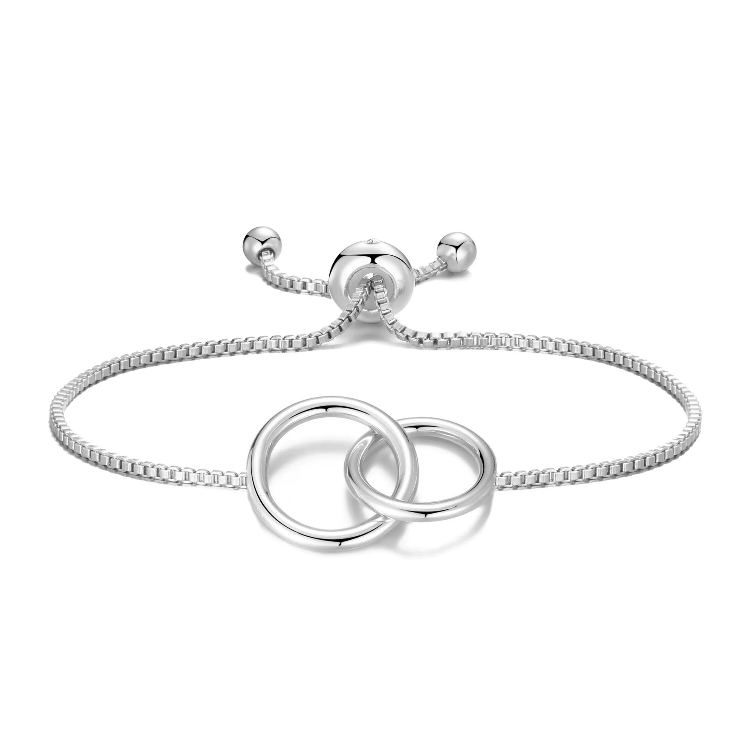 Philip Jones Silver Plated Zirconia Bracelet - Perfect Gift for Friends