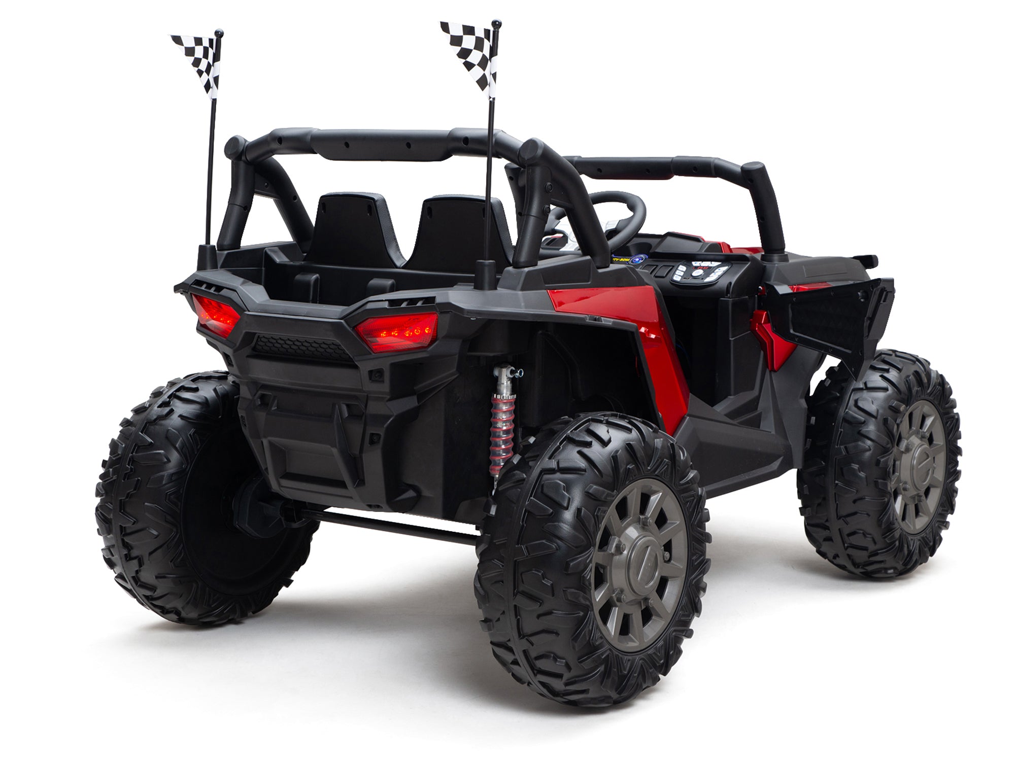 24V Kids UTV Ride-On Car - Bom Adventure Off-Road Buggy in Burgundy | Perfect for Outdoor Play, Backyard Adventures & Off-Roading Fun