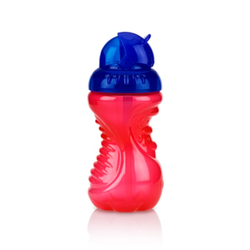 2 Pack Reusable Flip It Soft Silicone Straws with 10 oz BPA-Free Cup - Perfect for Smoothies, Iced Coffee & Travel Drinks