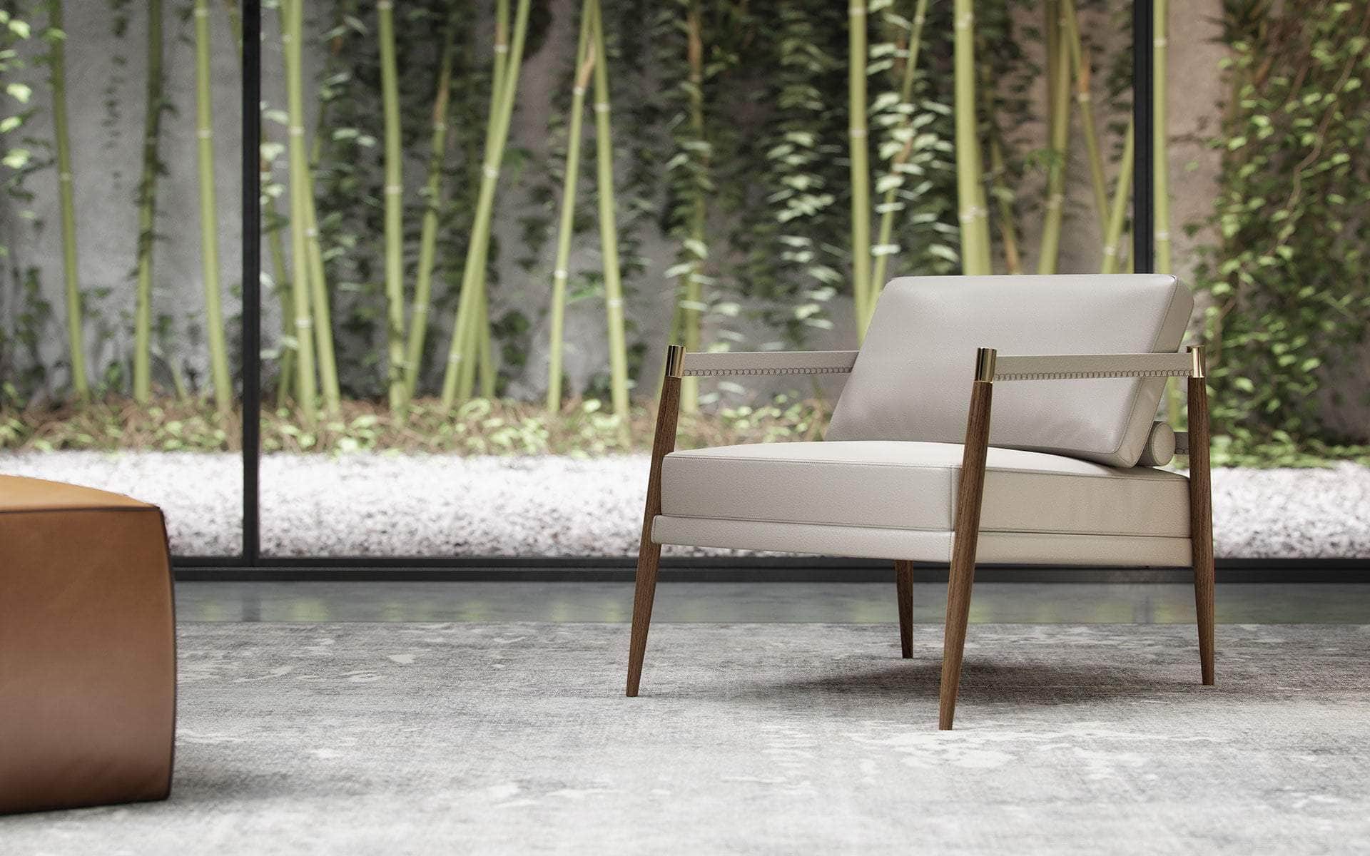 Premium Opala Top Grain Leather Vitoria Armchair – Luxurious Modern Living Room Seating for Home & Office