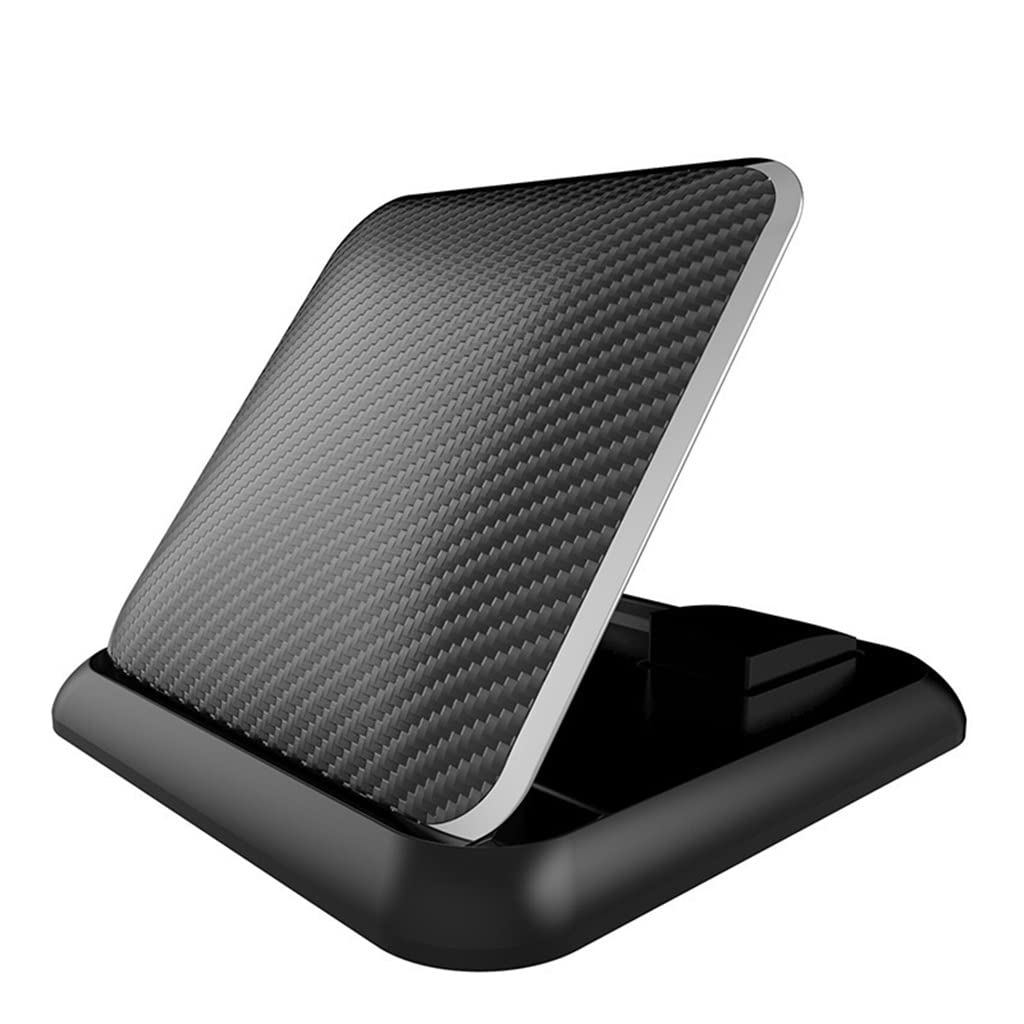 Baijiexun Universal Carbon Fiber Car Phone Holder - Dashboard & Windshield Mount for 3-7 Inch Smartphones - Secure Clip Bracket (Black) - Perfect for Driving, Navigation & Hands-Free Calls