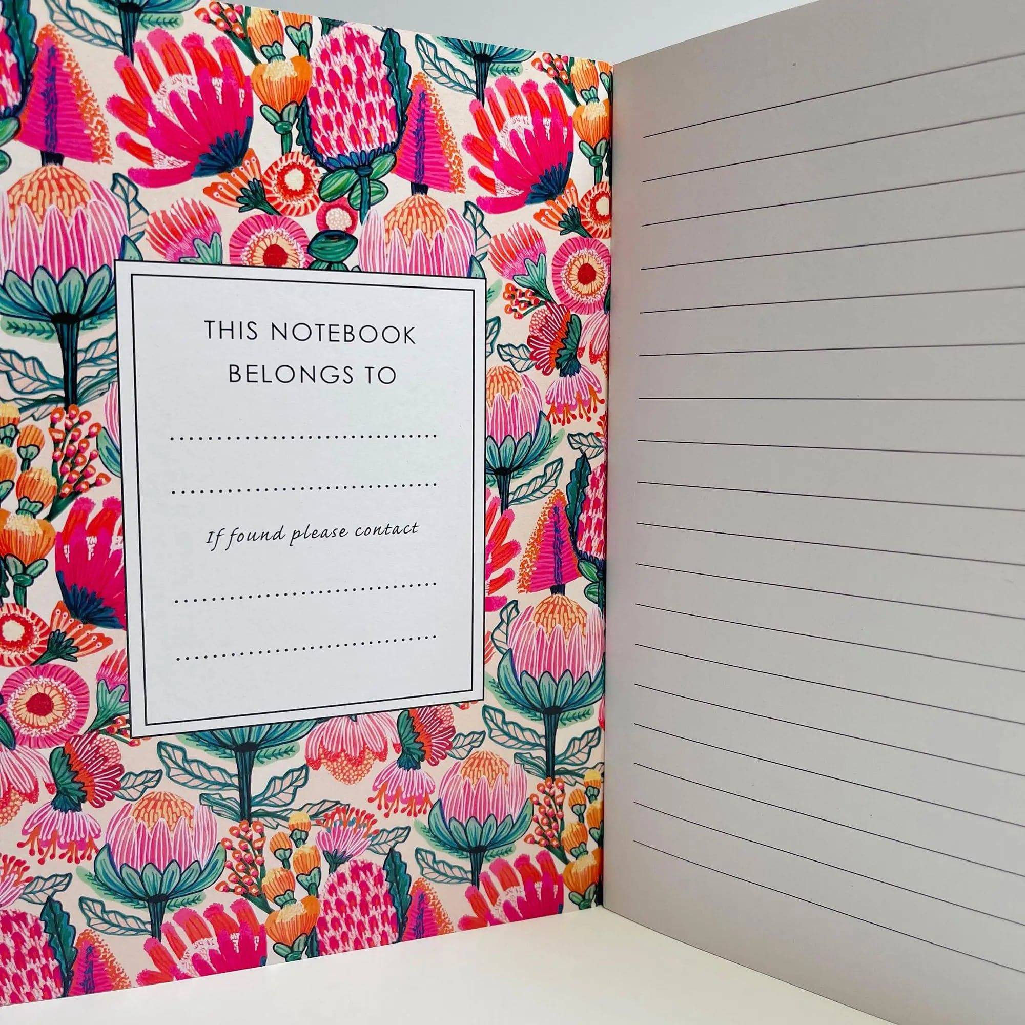Aussie Native Flora A5 Notebook Set - 3-Pack Lined Journal for Writing, Sketching & Note Taking - Perfect for School, Office & Travel - Eco-Friendly Paper, Durable Cover