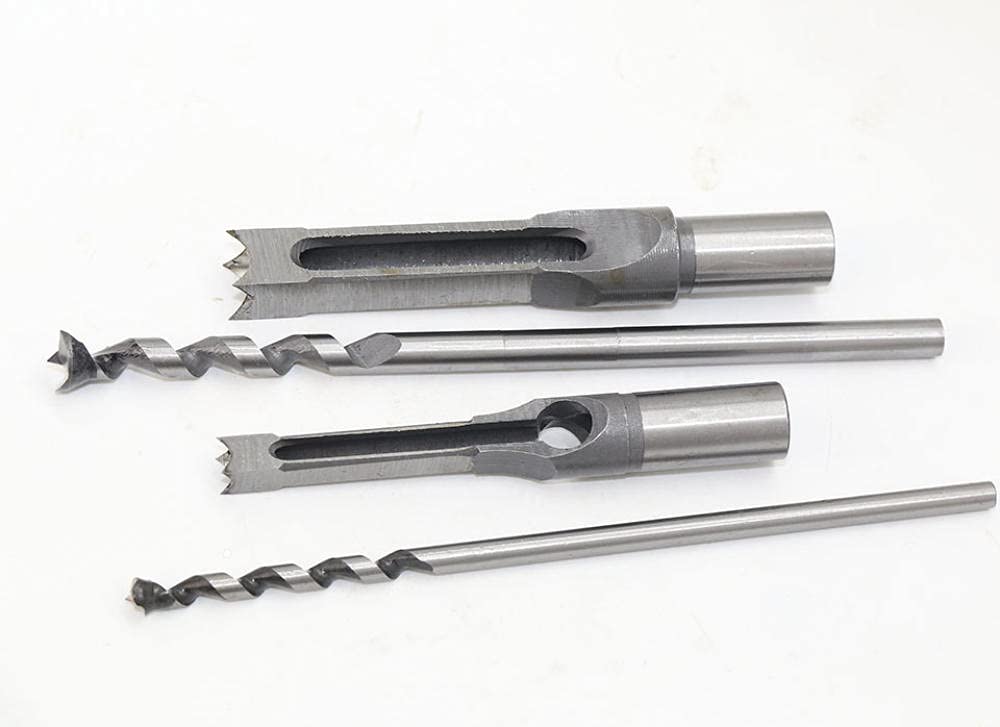High-Speed Steel (HSS) Twist Drill Bit Set - 10mm Woodworking Drill Tools with Square Auger & Mortising Chisel - Perfect for DIY Projects, Carpentry, and Home Renovations