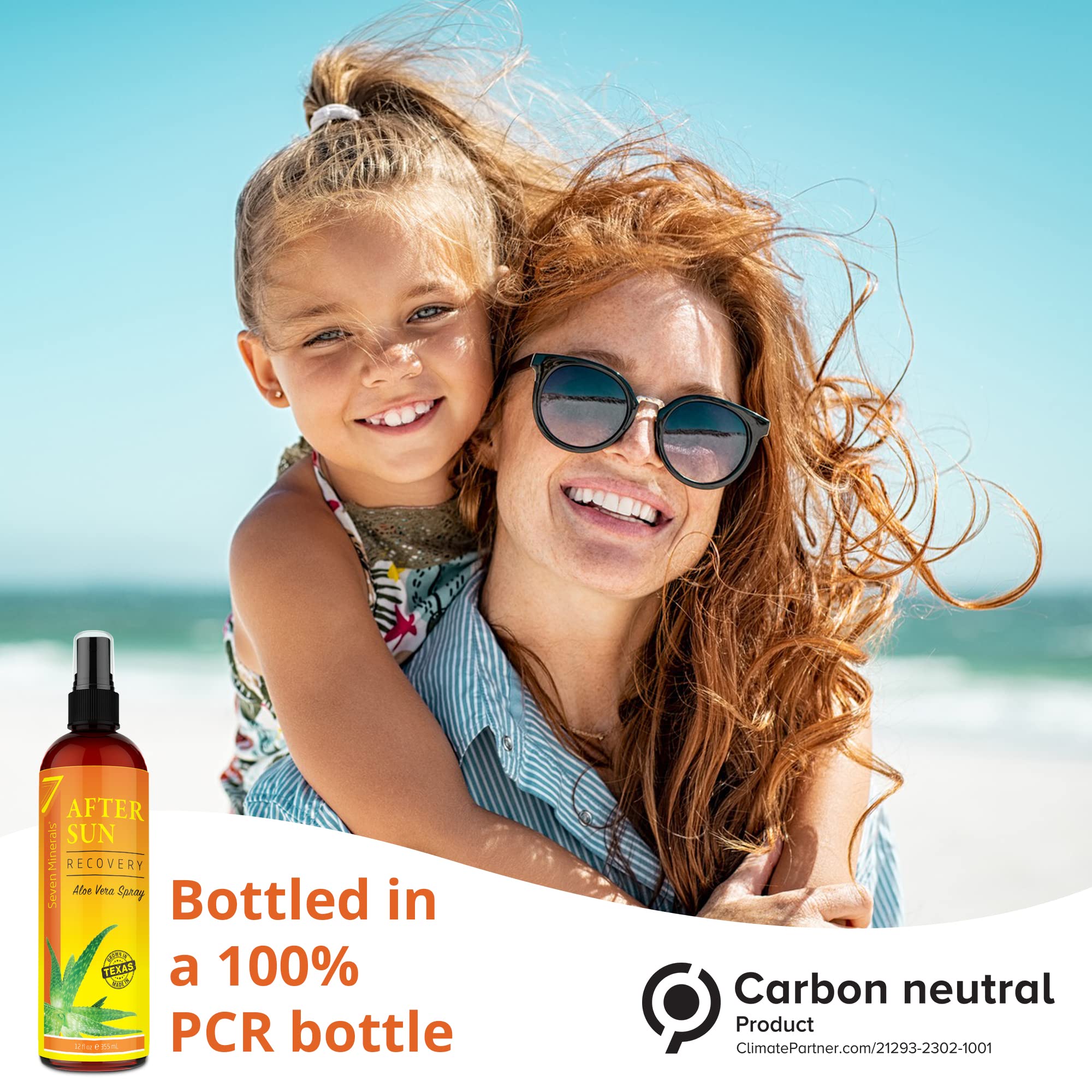 Organic Aloe Vera Gel & After Sun Recovery Spray with Mango & Chamomile - Soothing Sunburn Relief for Face & Body - Perfect for Post-Sun Care, Skin Hydration & Irritation Relief