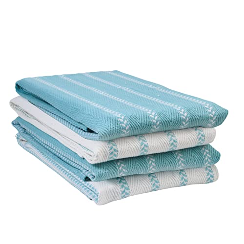 14: Aqua Herringbone