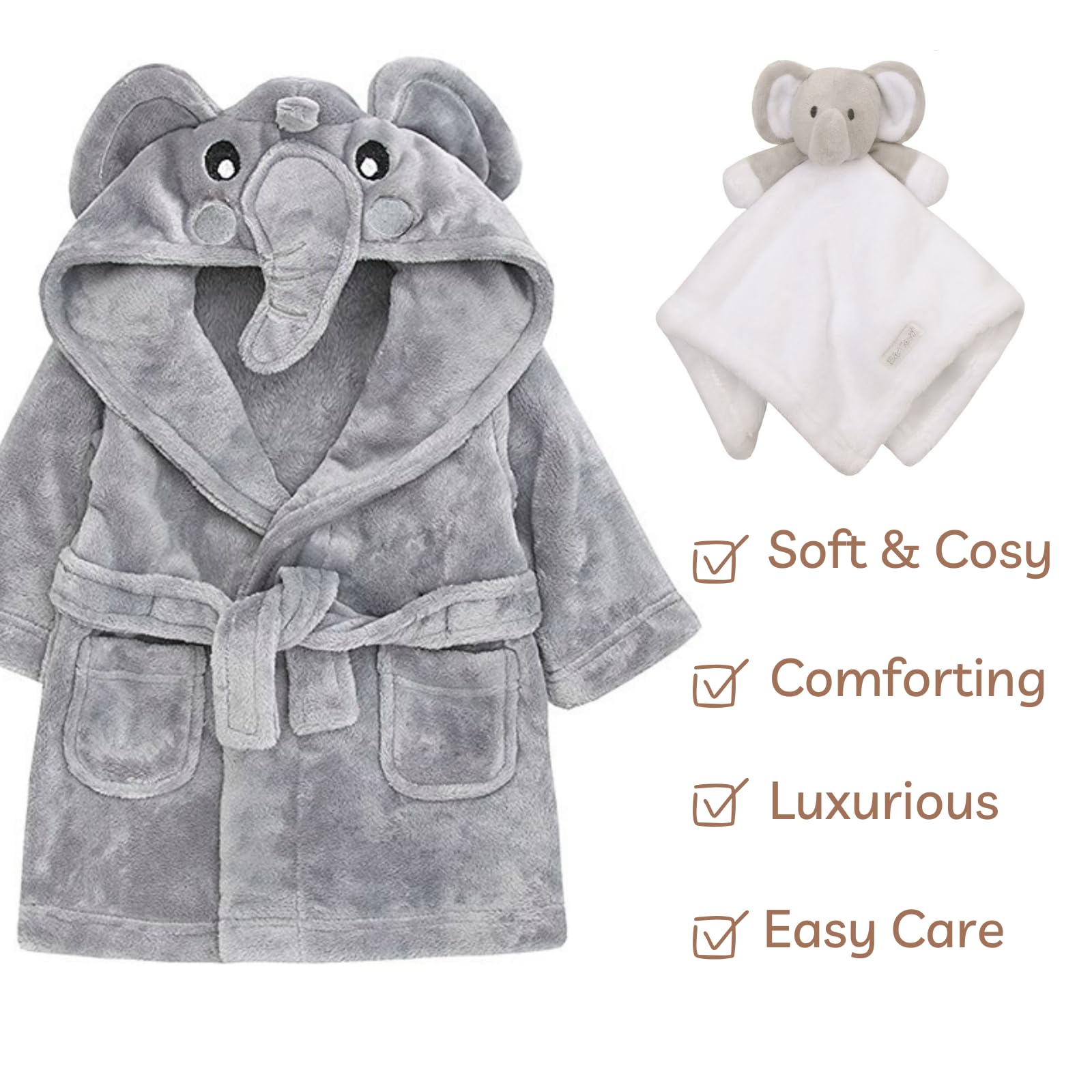Soft Baby Dressing Gown & Comforter Set - Gender Neutral Newborn Clothes Gift for Boys & Girls | Perfect for Baby Showers, Gender Reveals & Nursery Essentials