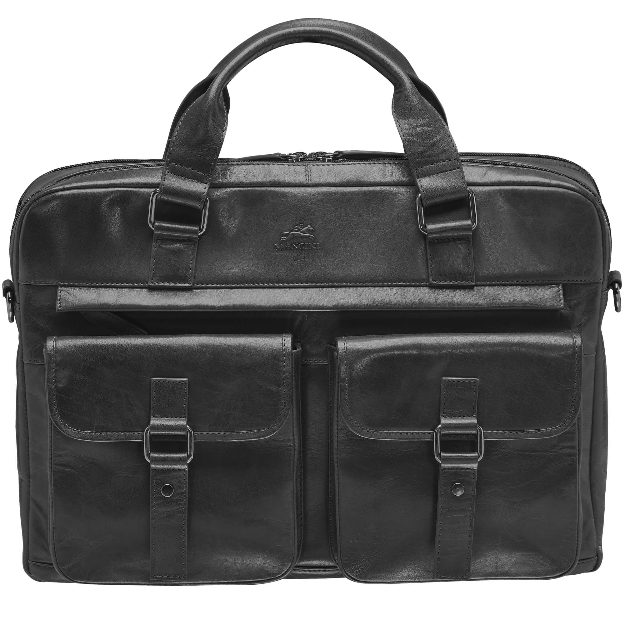 Mancini Buffalo Leather Briefcase for 15.6