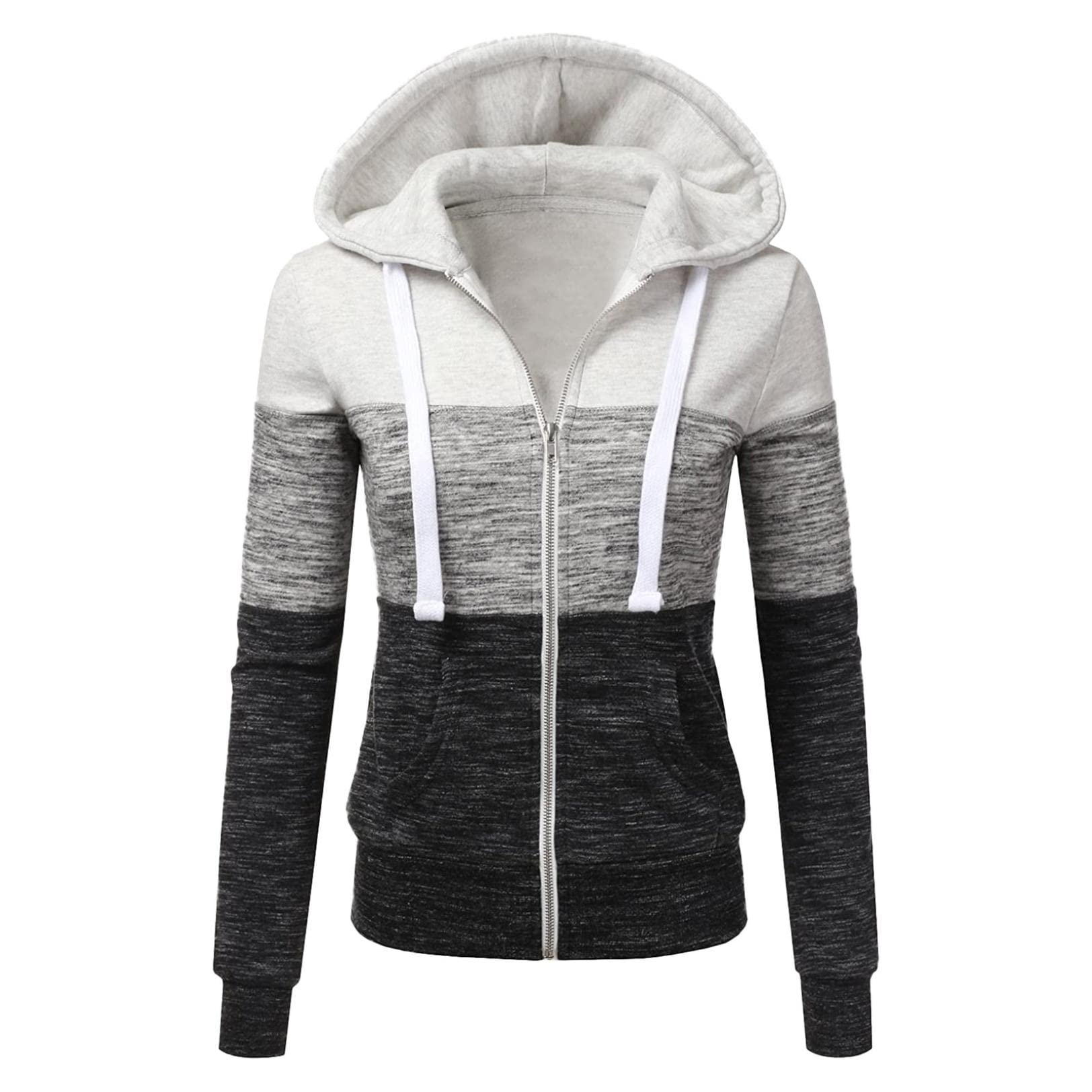 FMCHICO Women's Lightweight Zip-Up Hoodie Jacket - Thin & Comfortable Pullover with Plus Size Options - Perfect for Casual Wear, Gym, and Outdoor Activities
