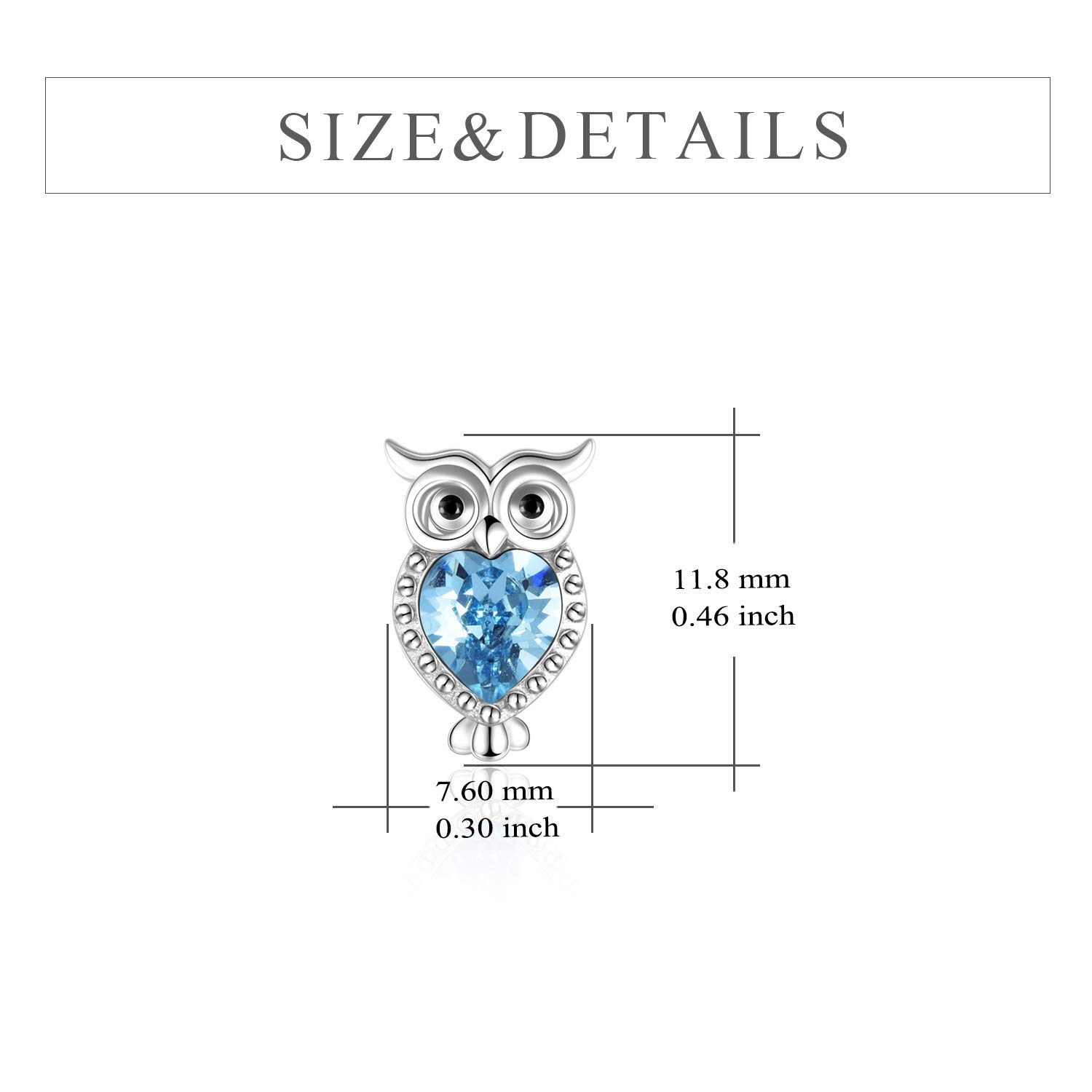 WINNICACA Sterling Silver Moonstone Stud Drop Earrings for Women - Elegant Animal Jewelry Gift for Birthday, Christmas | Perfect for Casual Wear, Office & Special Occasions